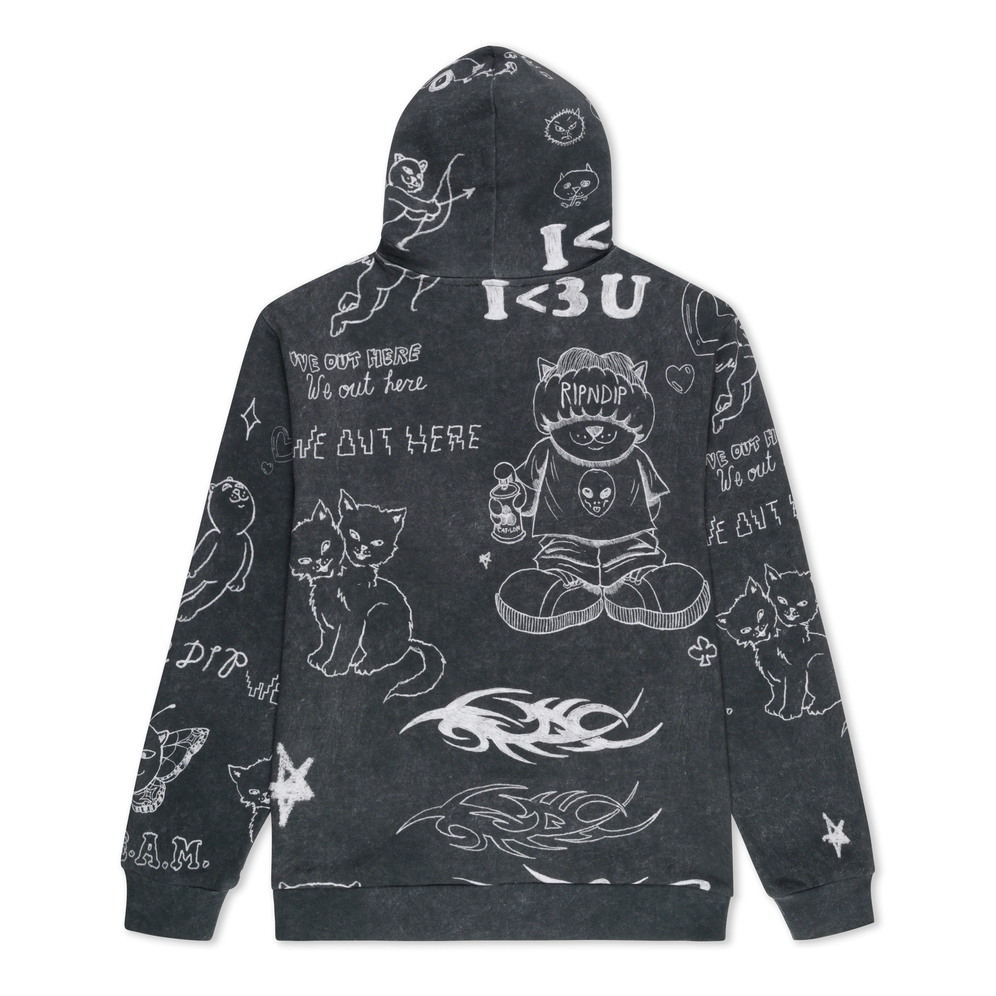 Nermal Domination Hoodie (Black Vintage) - Image 3