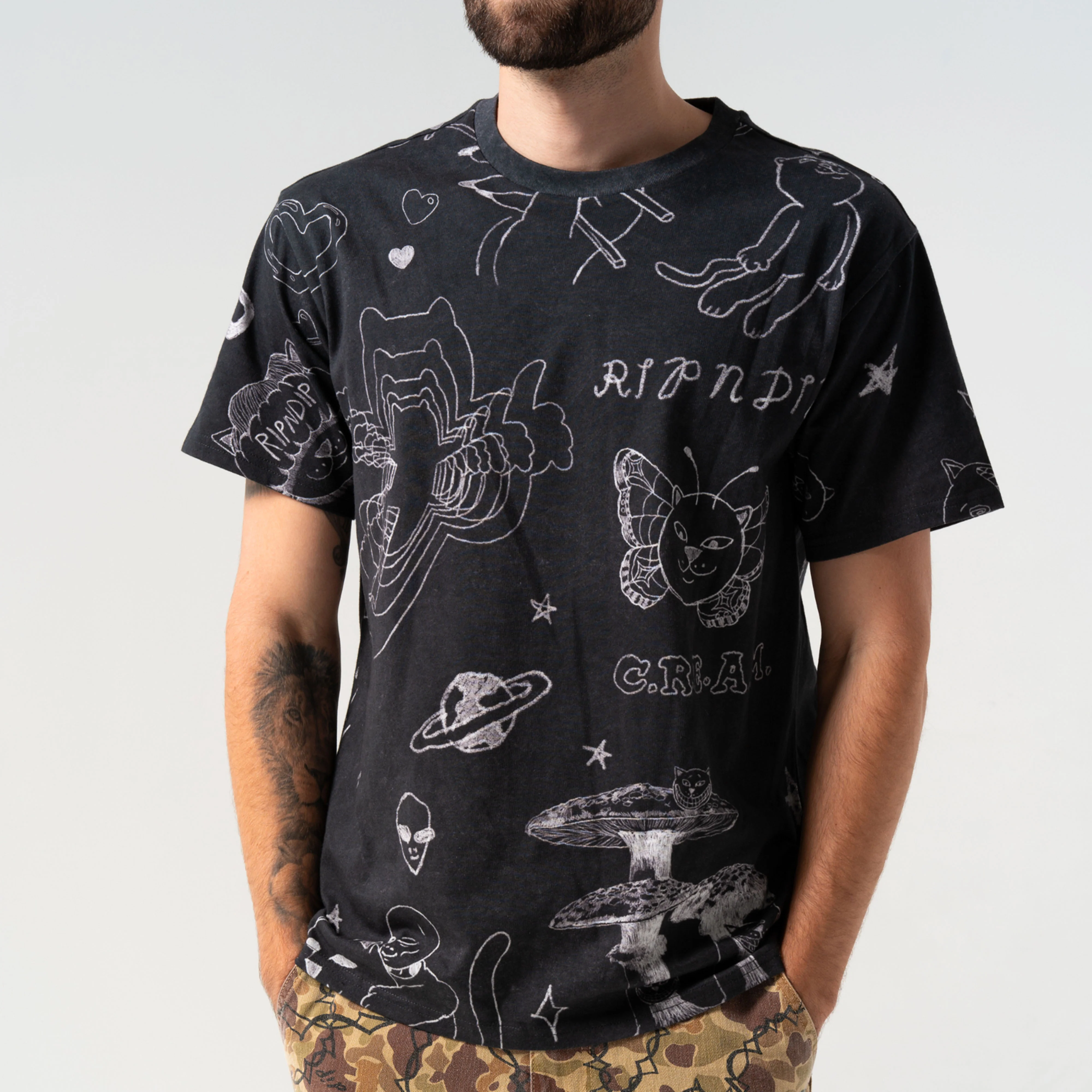 Nermal Domination Tee (Black Wash) - Image 2