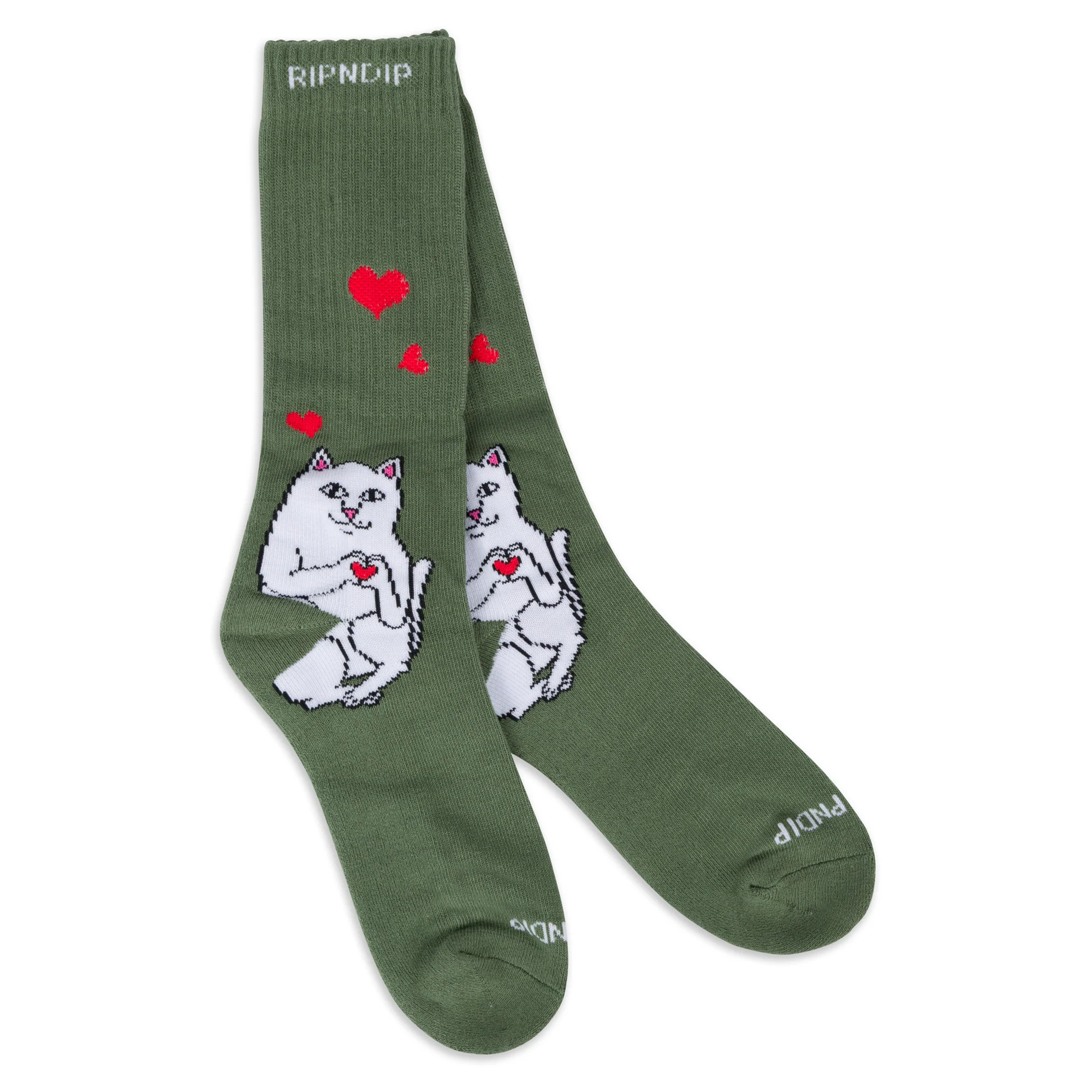 Nermal Love Socks (Olive) - Image 2