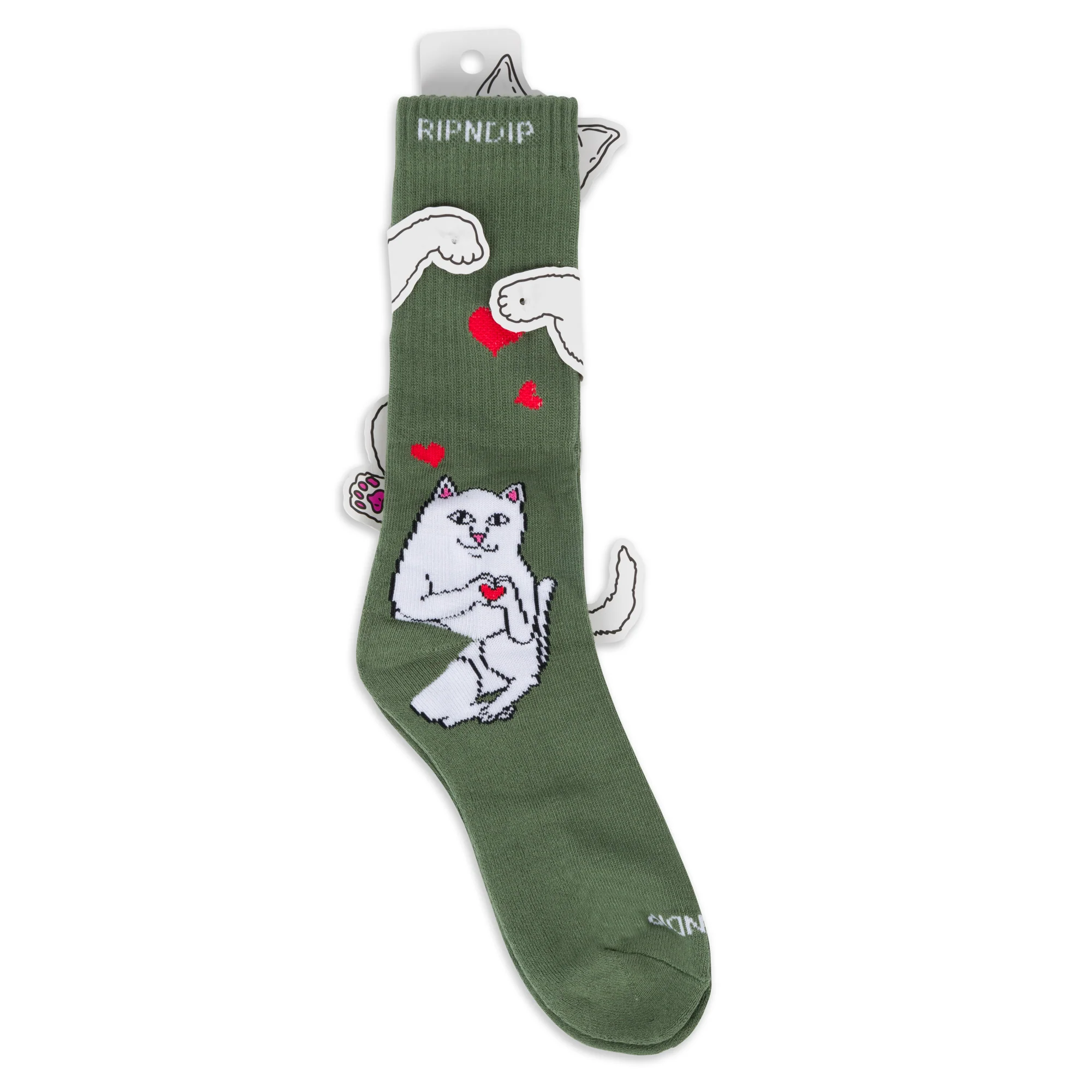Nermal Love Socks (Olive) - Image 3