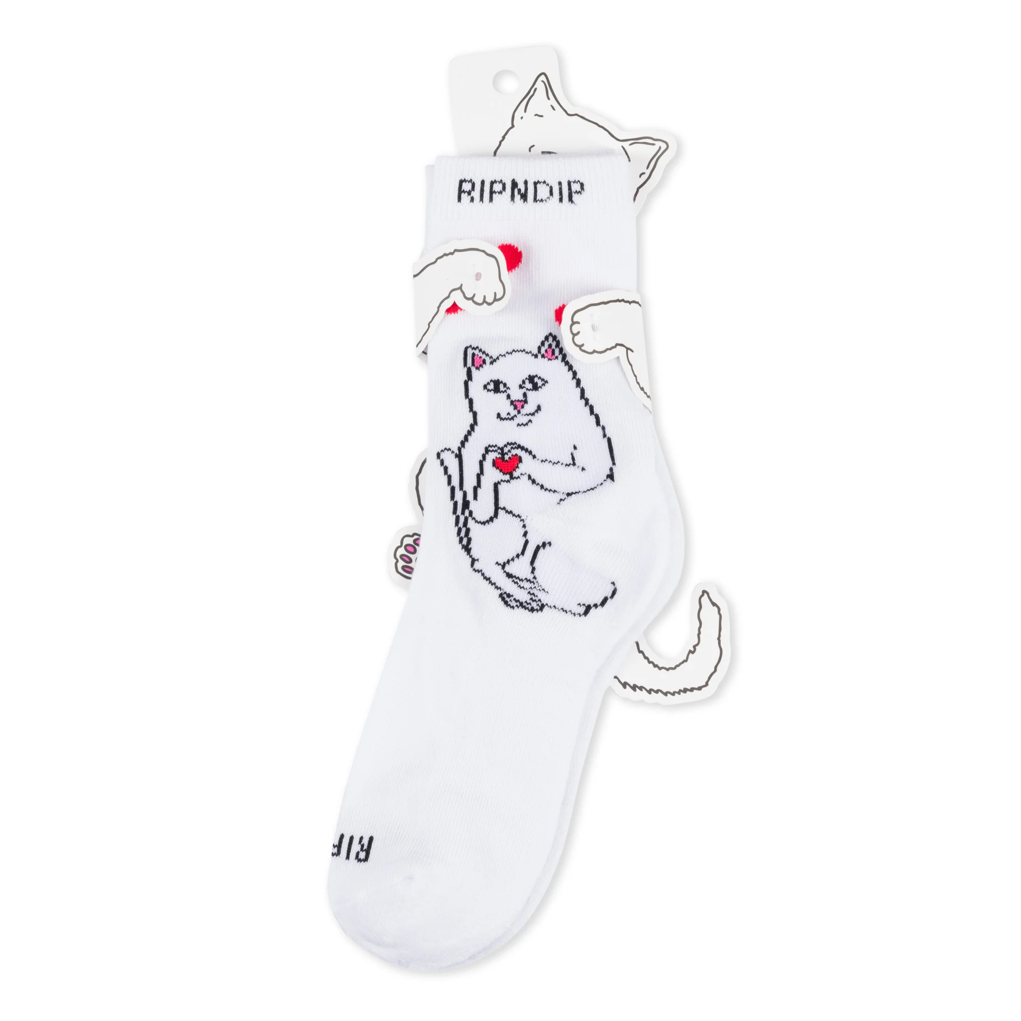 Nermal Loves Mid Socks (White) - Image 3