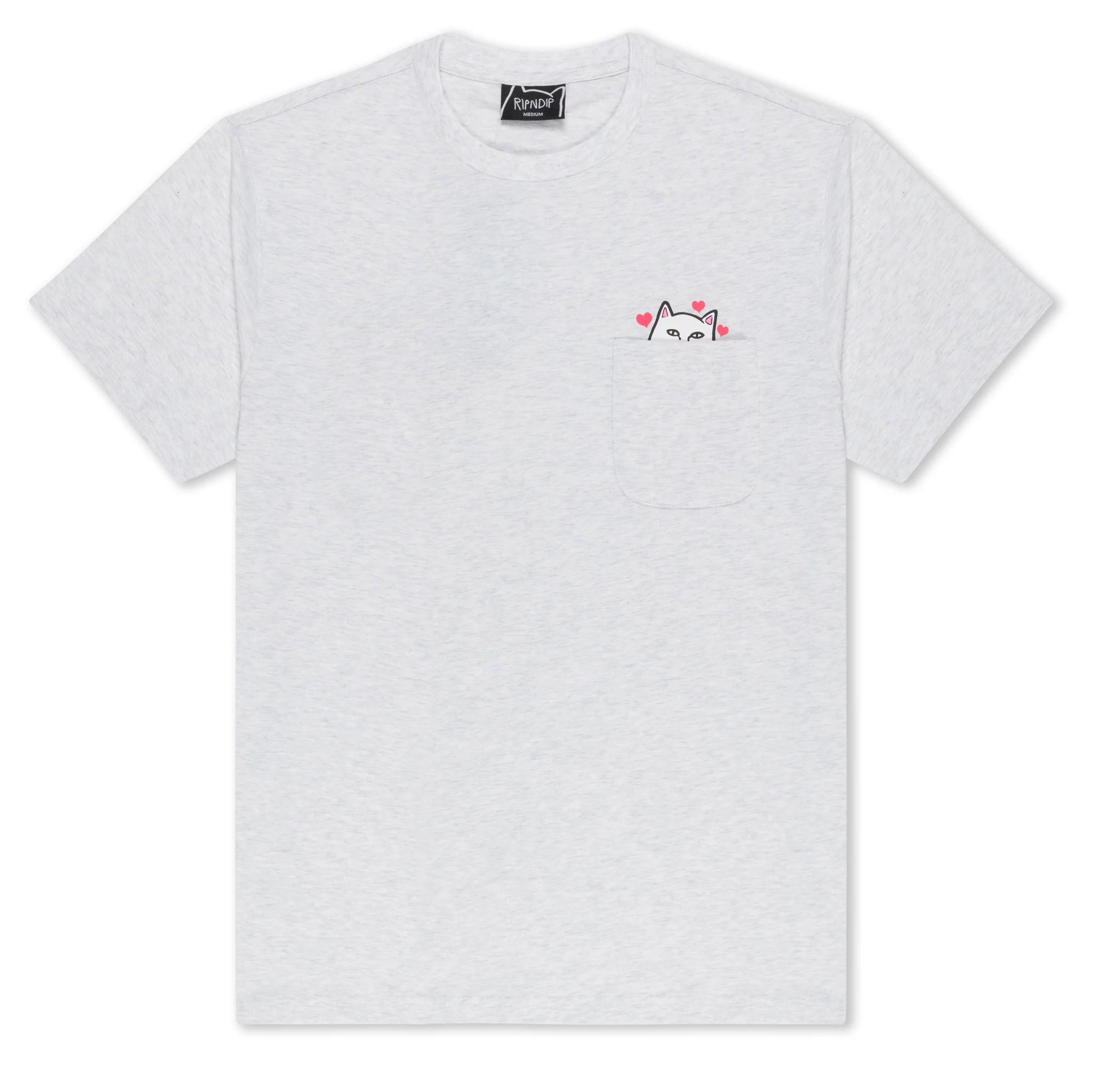 Nermal Loves Pocket Tee (Ash Heather) - Image 3