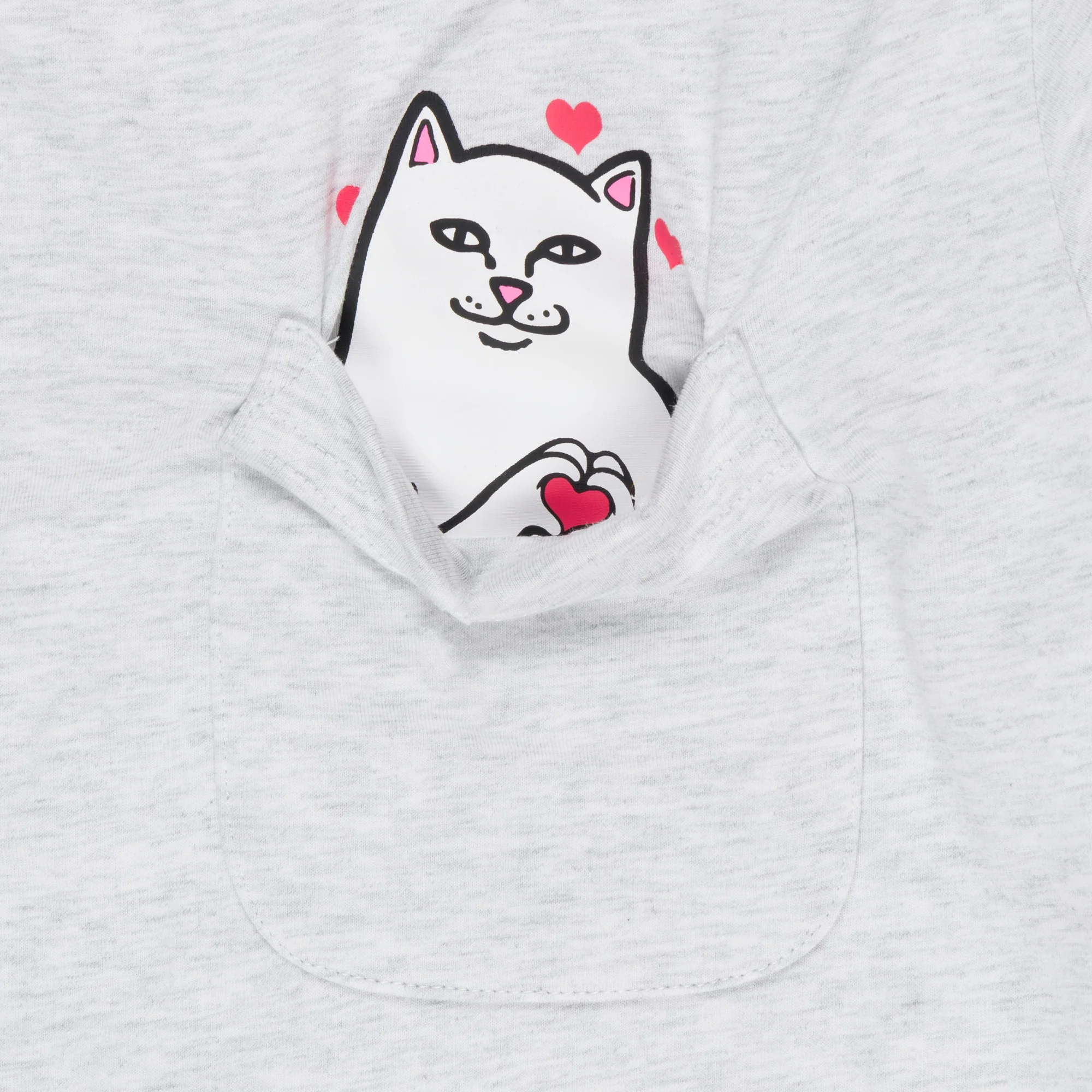 Nermal Loves Pocket Tee (Ash Heather) - Image 4