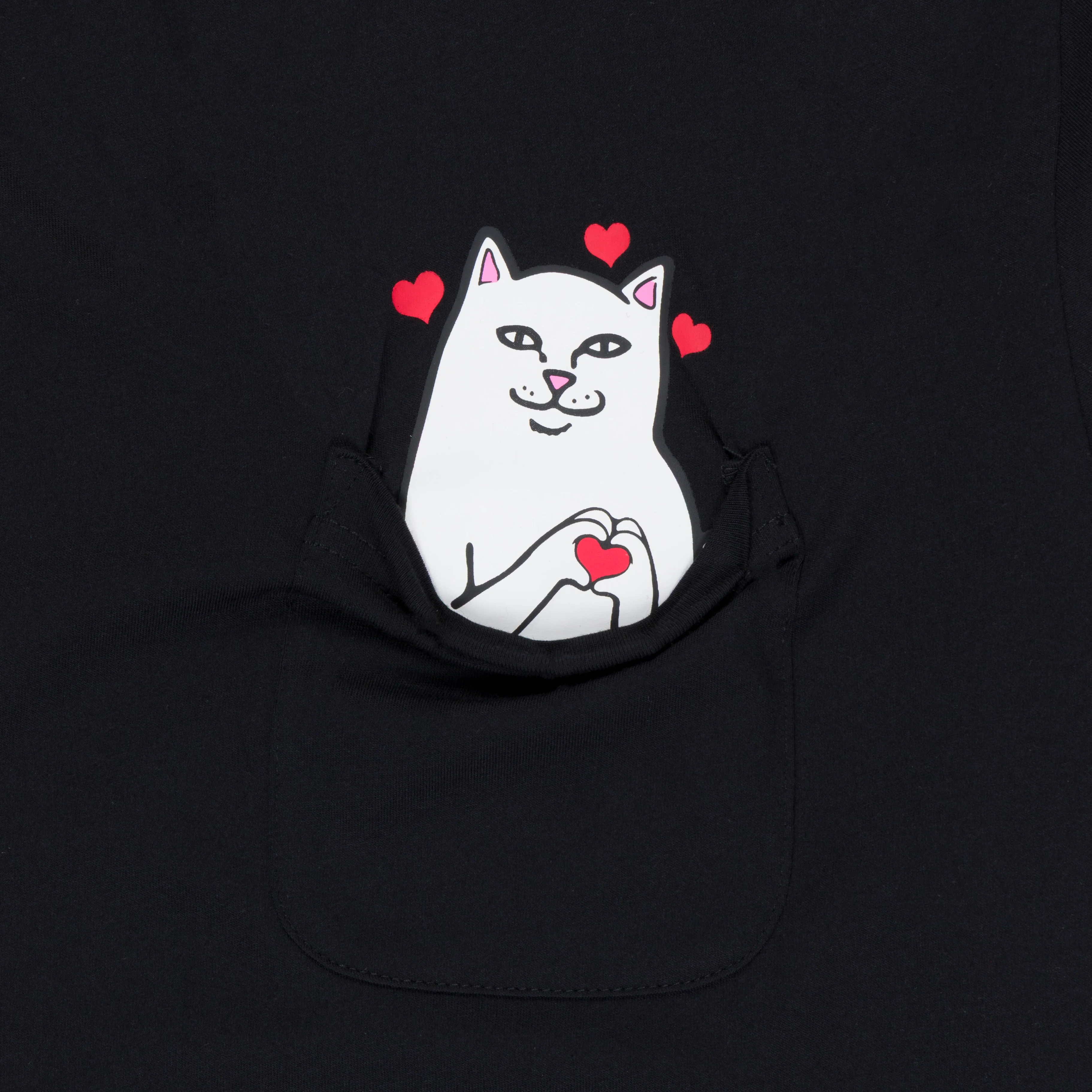 Nermal Loves Pocket Tee (Black) - Image 4