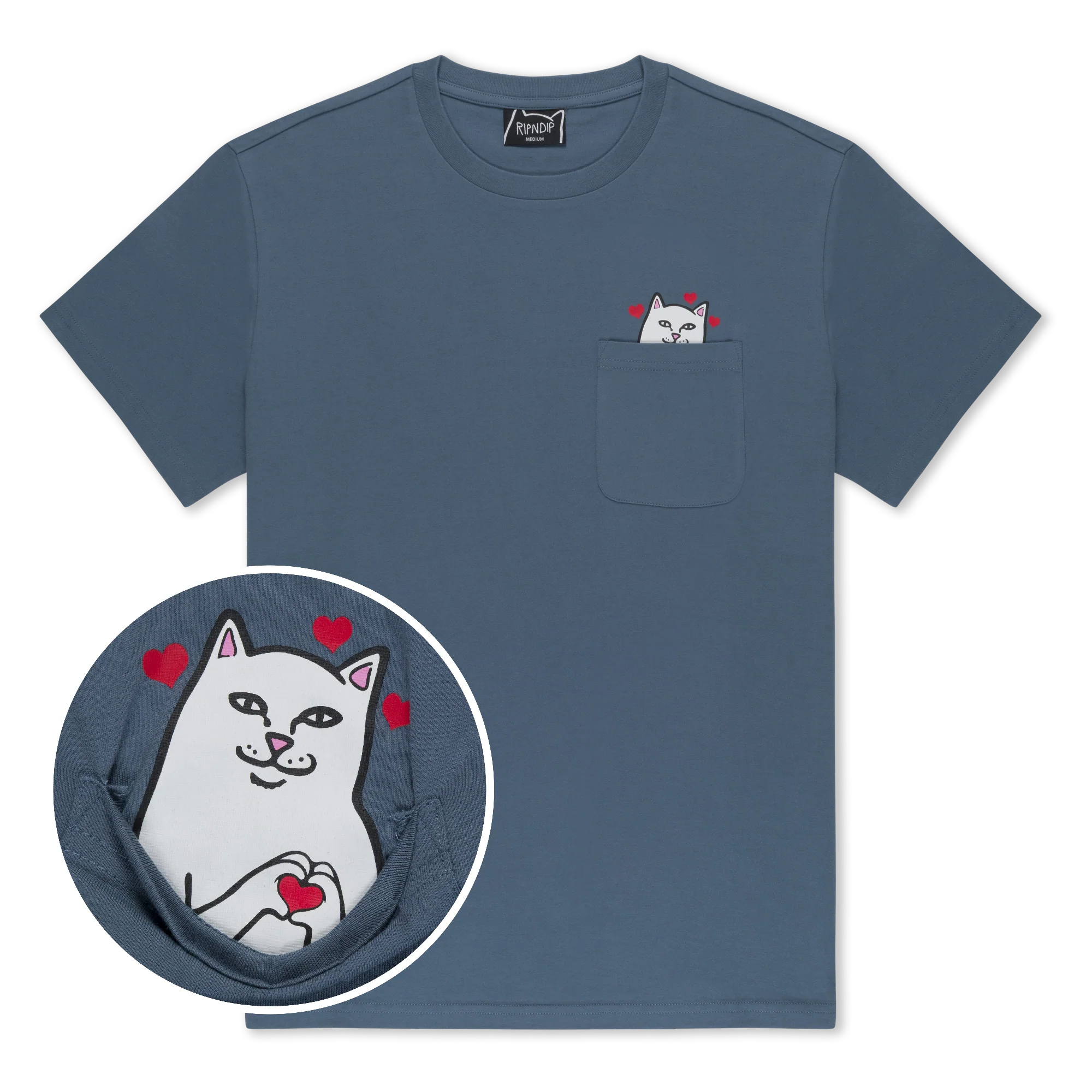 Nermal Loves Pocket Tee (Slate)
