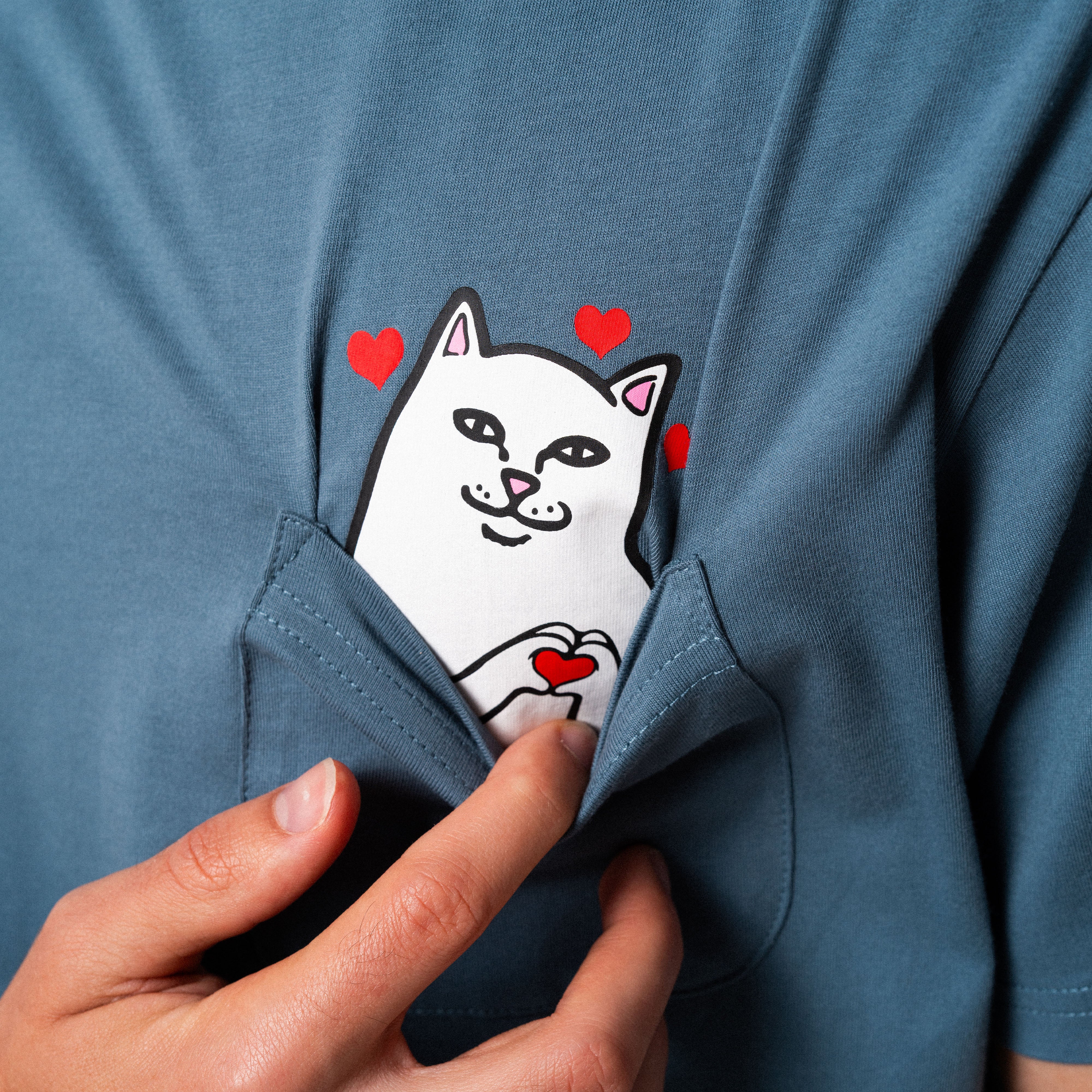 Nermal Loves Pocket Tee (Slate) - Image 2