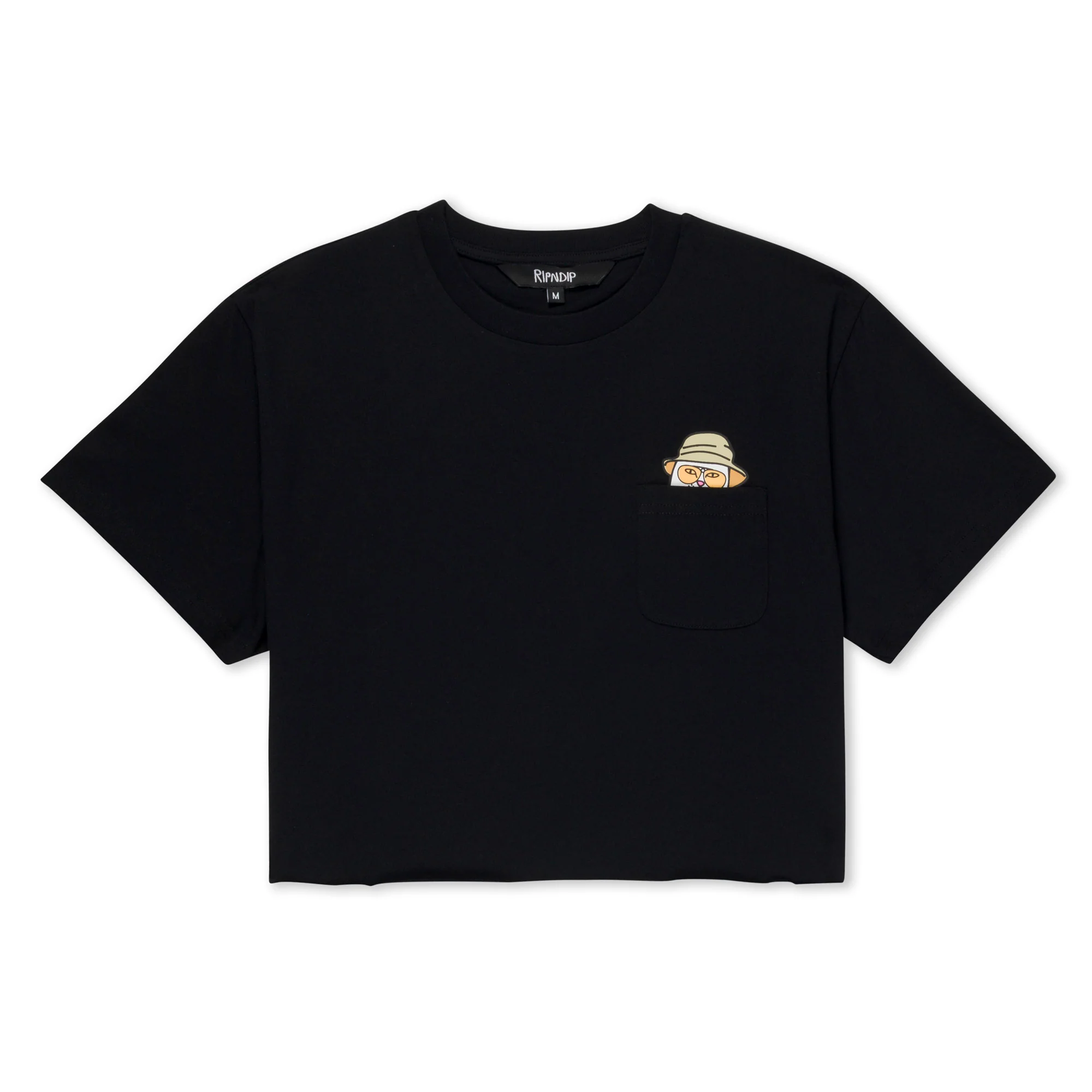 Nermal S Thompson Cropped Baby Pocket Tee (Black) - Image 3