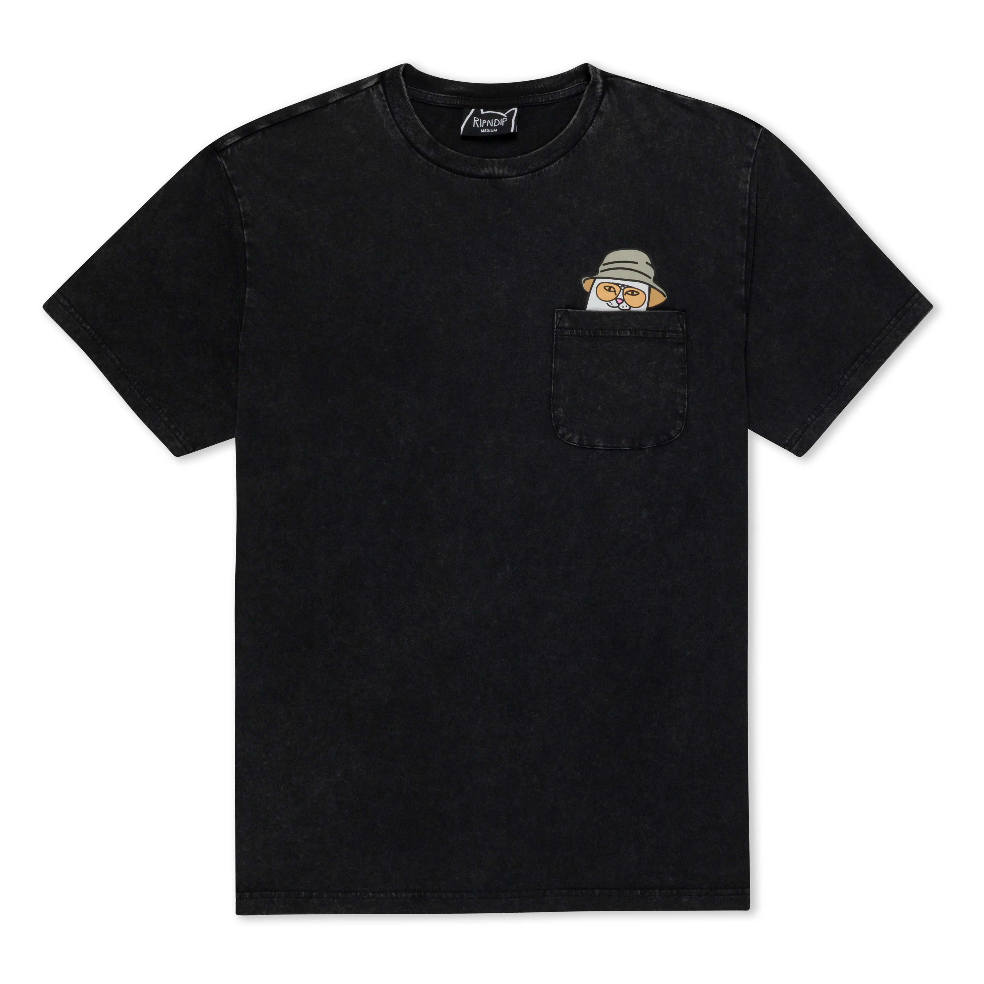 Nermal S Thompson Pocket Tee (Black Mineral Wash) - Image 3