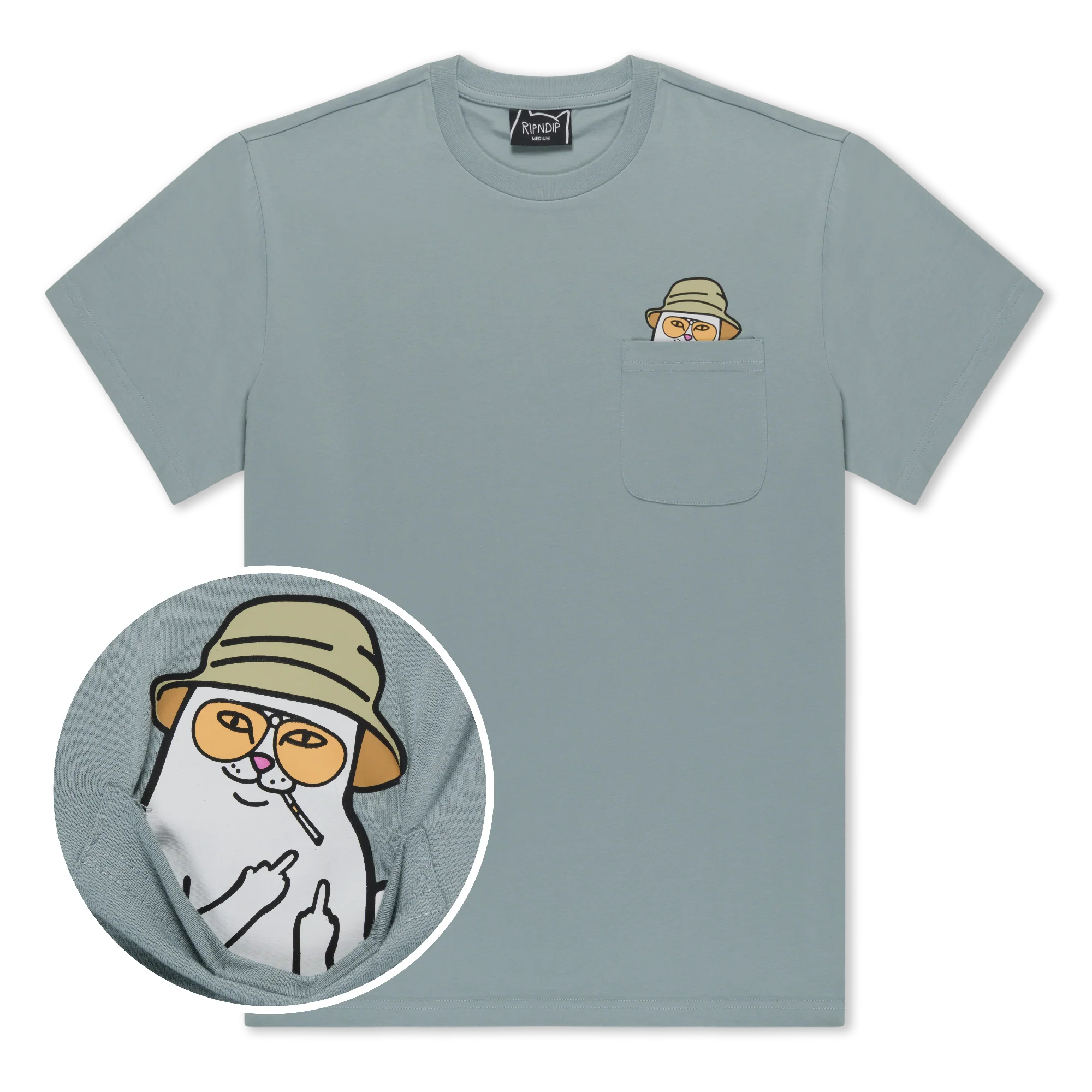 Nermal S Thompson Pocket Tee (Silver Blue)