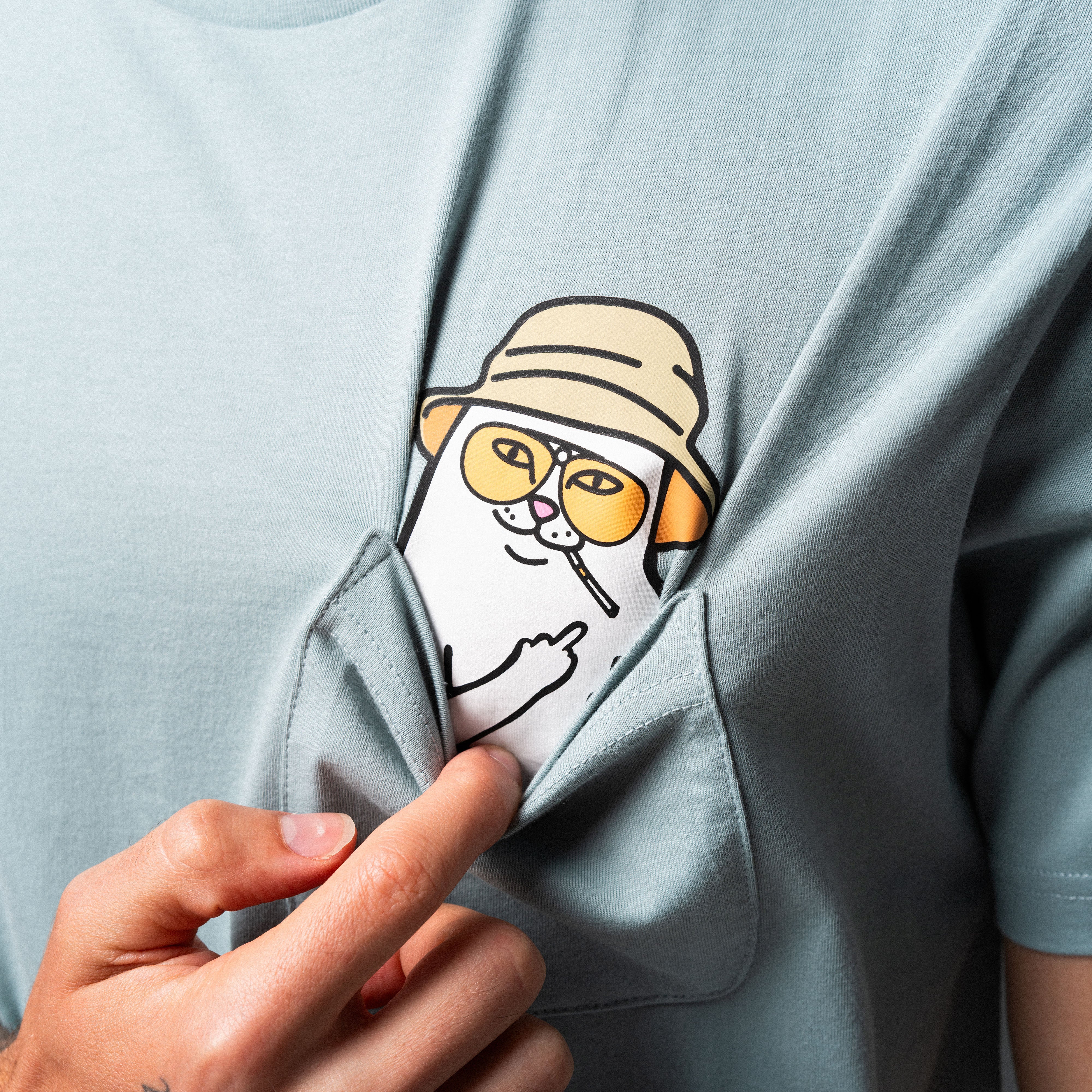 Nermal S Thompson Pocket Tee (Silver Blue) - Image 2