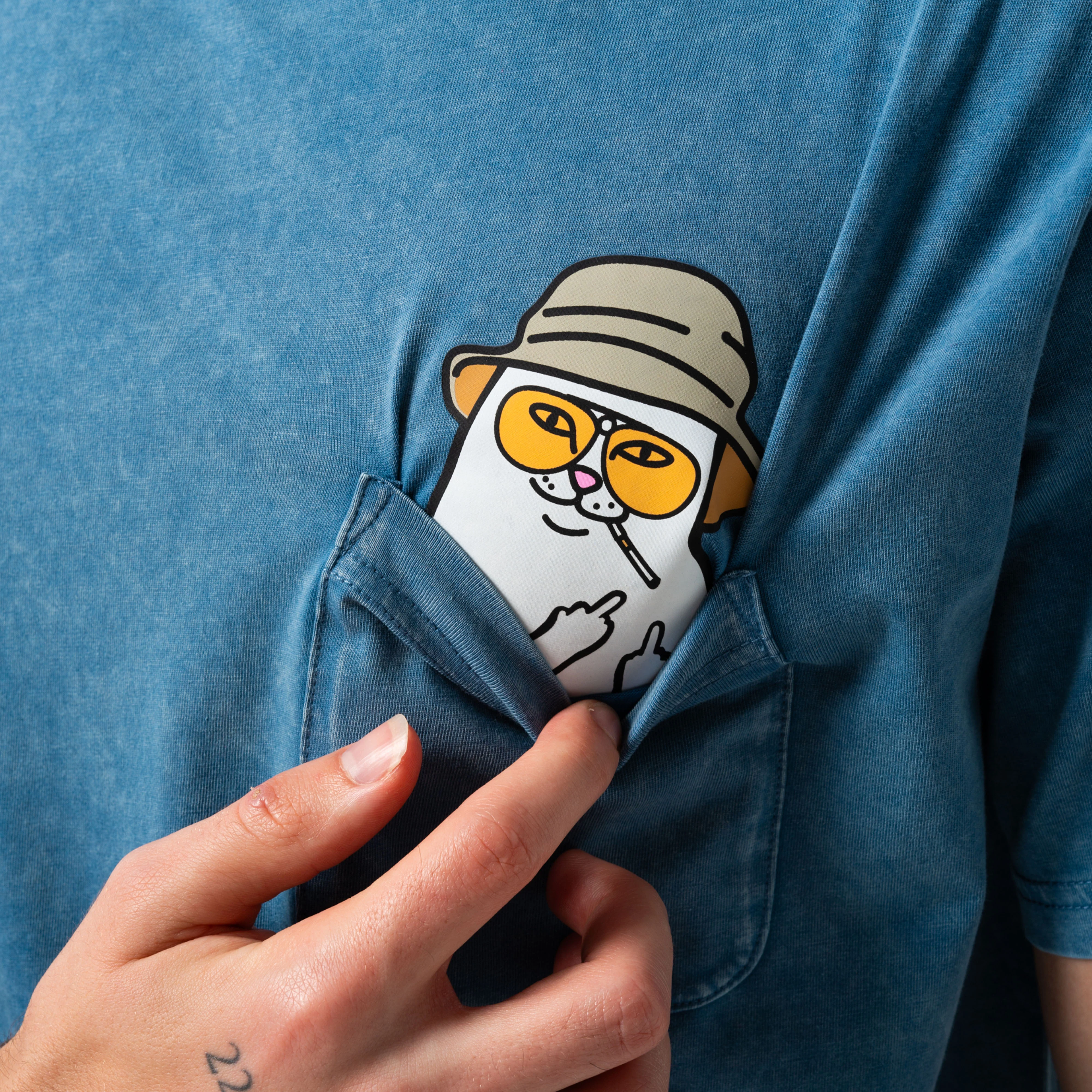 Nermal S Thompson Pocket Tee (Slate Mineral Wash) - Image 2
