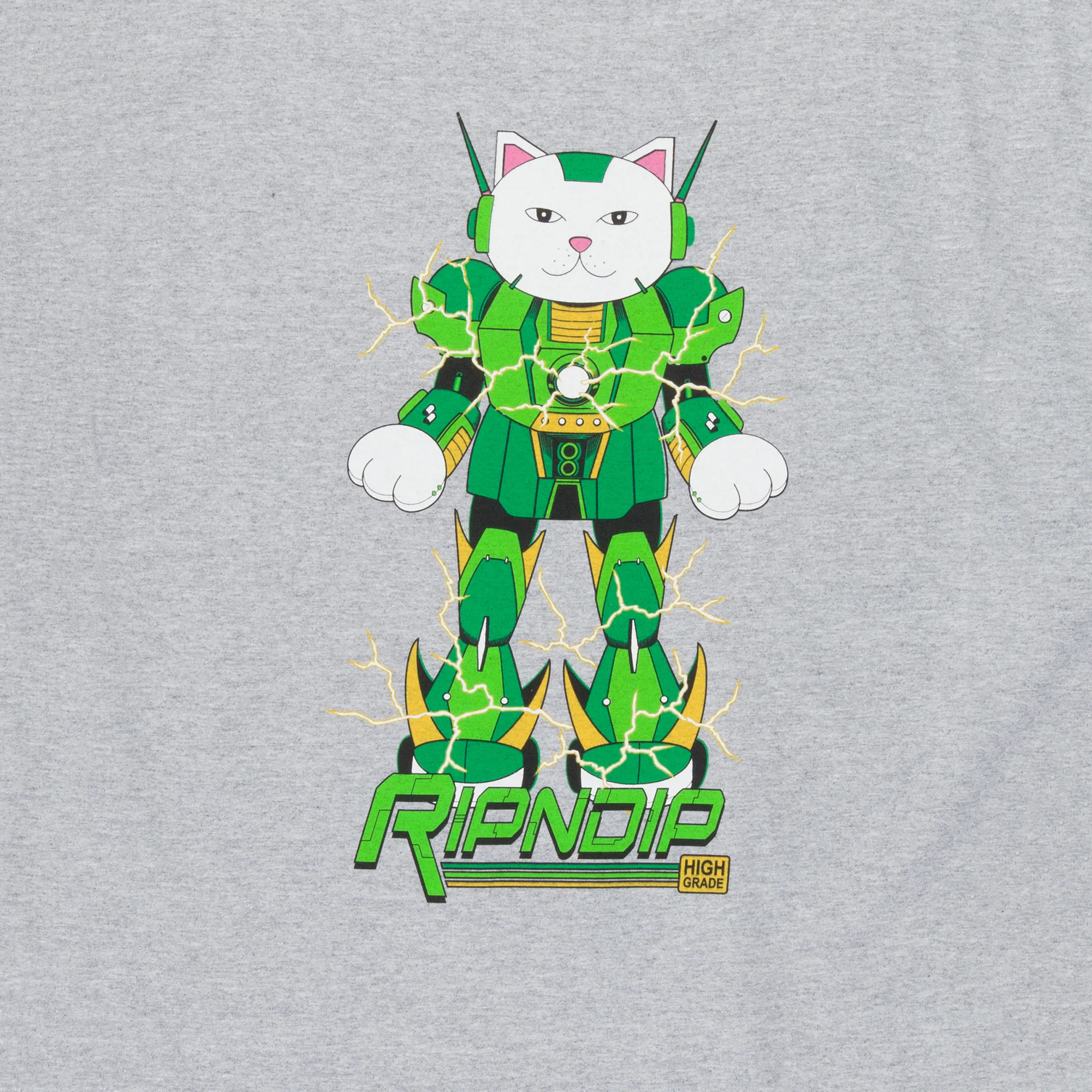 Ripndip x Naggiven Nermbot Tee (Ash Heather) - Image 4