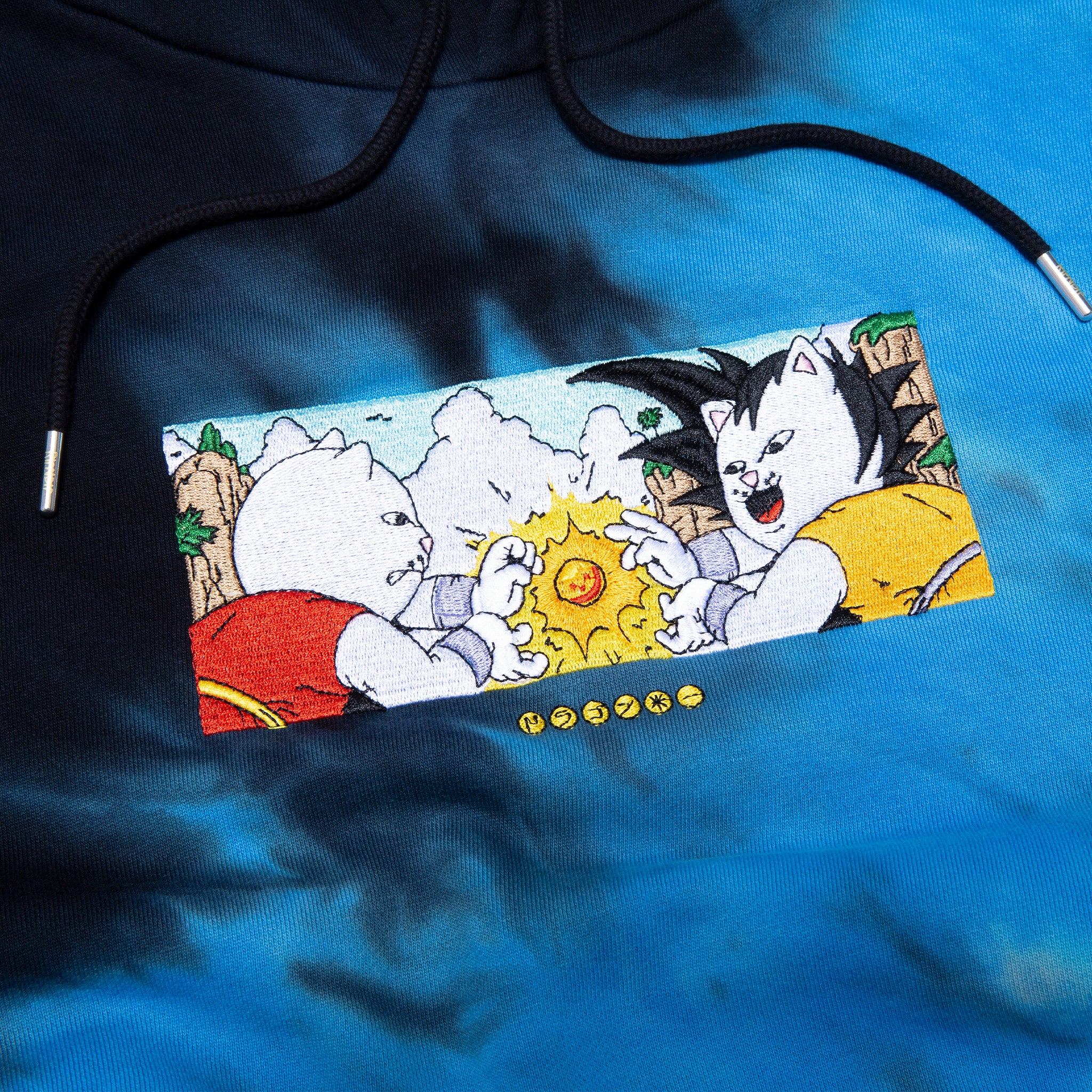Nermku Battle Hoodie (Black/Blue Dye) - Image 3