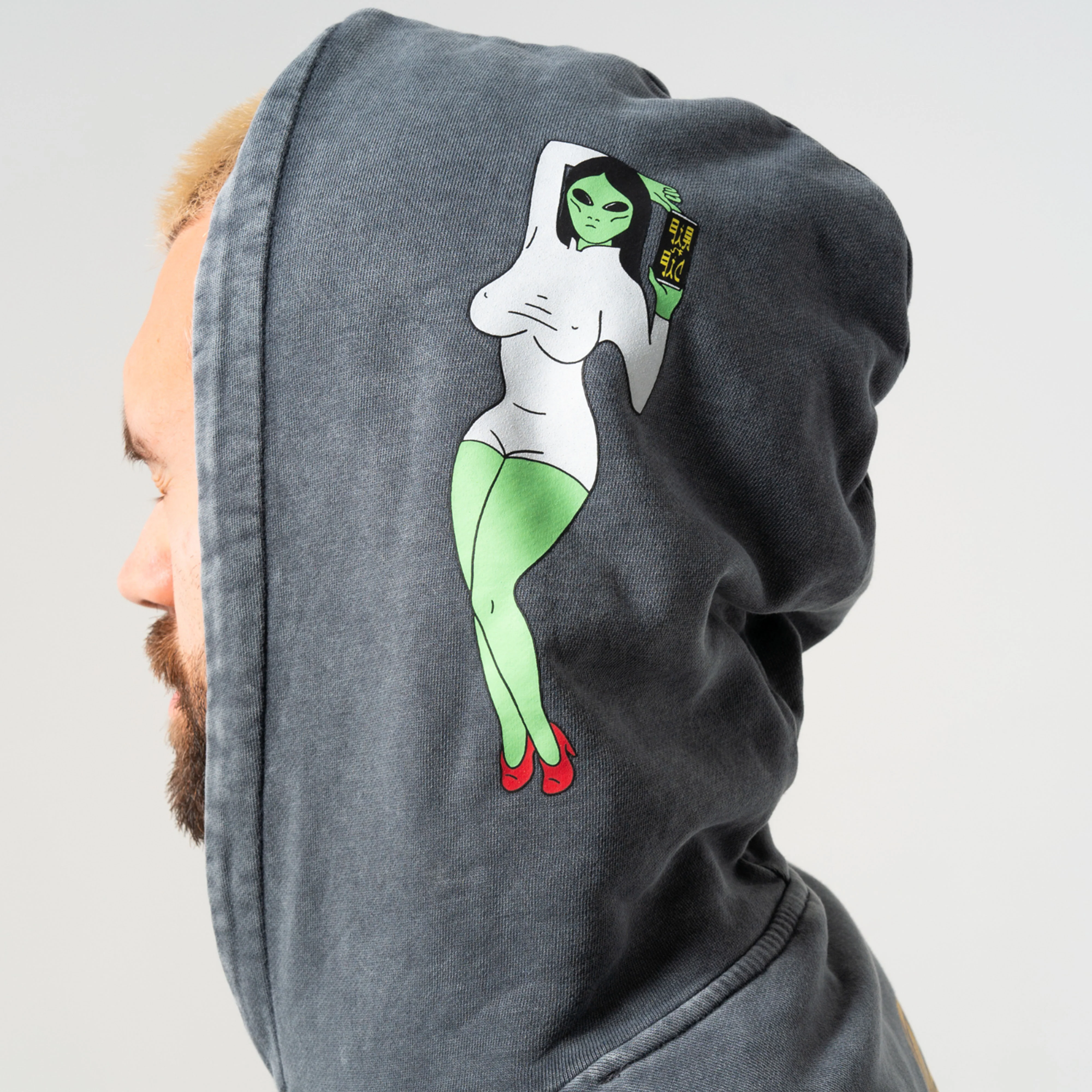 Nerms Cans Hoodie (Charcoal Vintage Wash) - Image 4