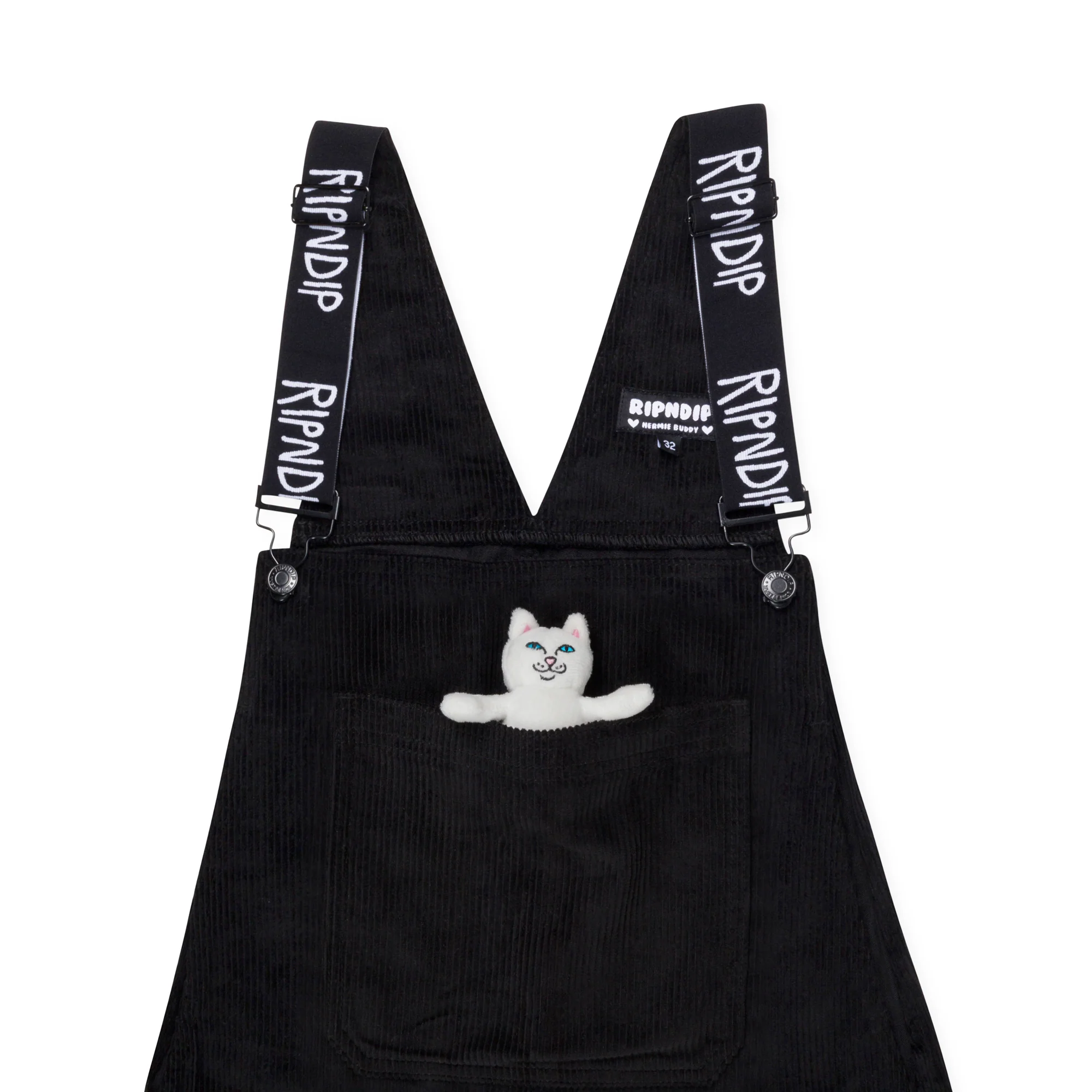 Nermy Buddy Corduroy Overalls (Black) - Image 4
