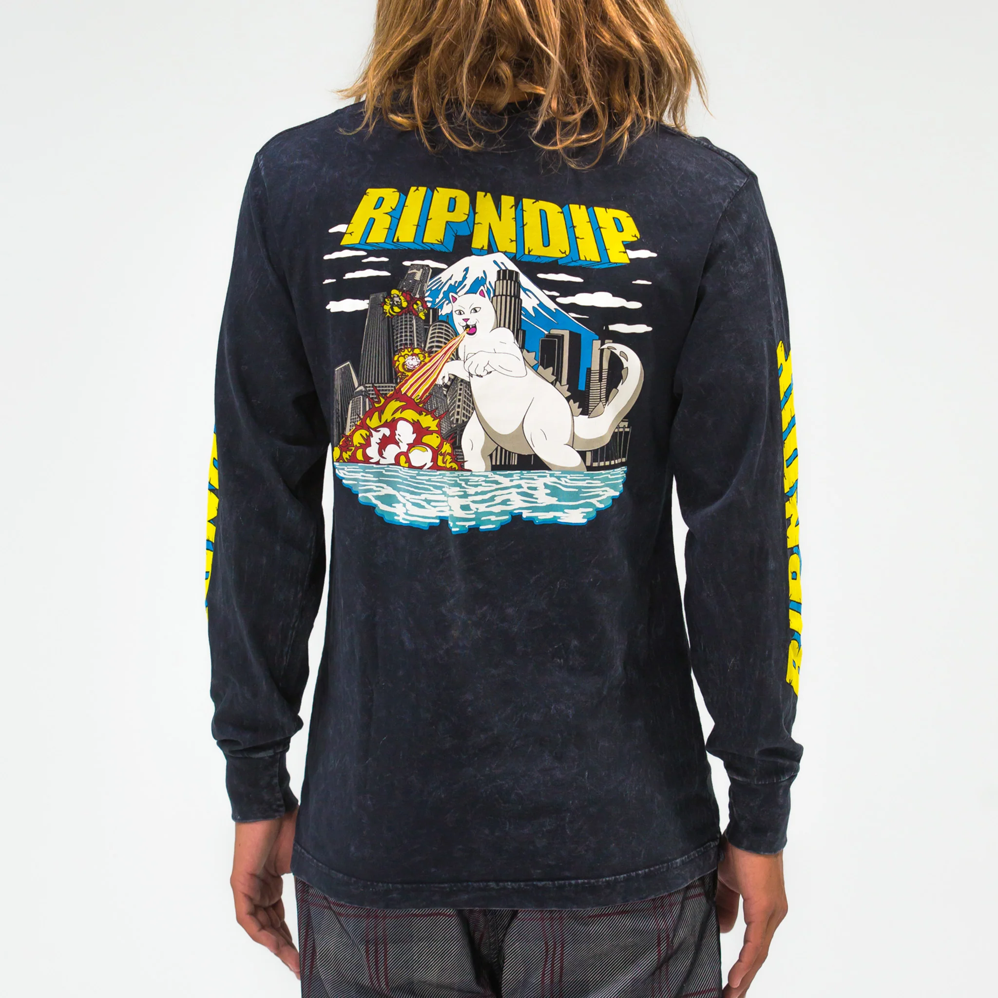 Nermzilla Long Sleeve (Black Mineral Wash) - Image 2
