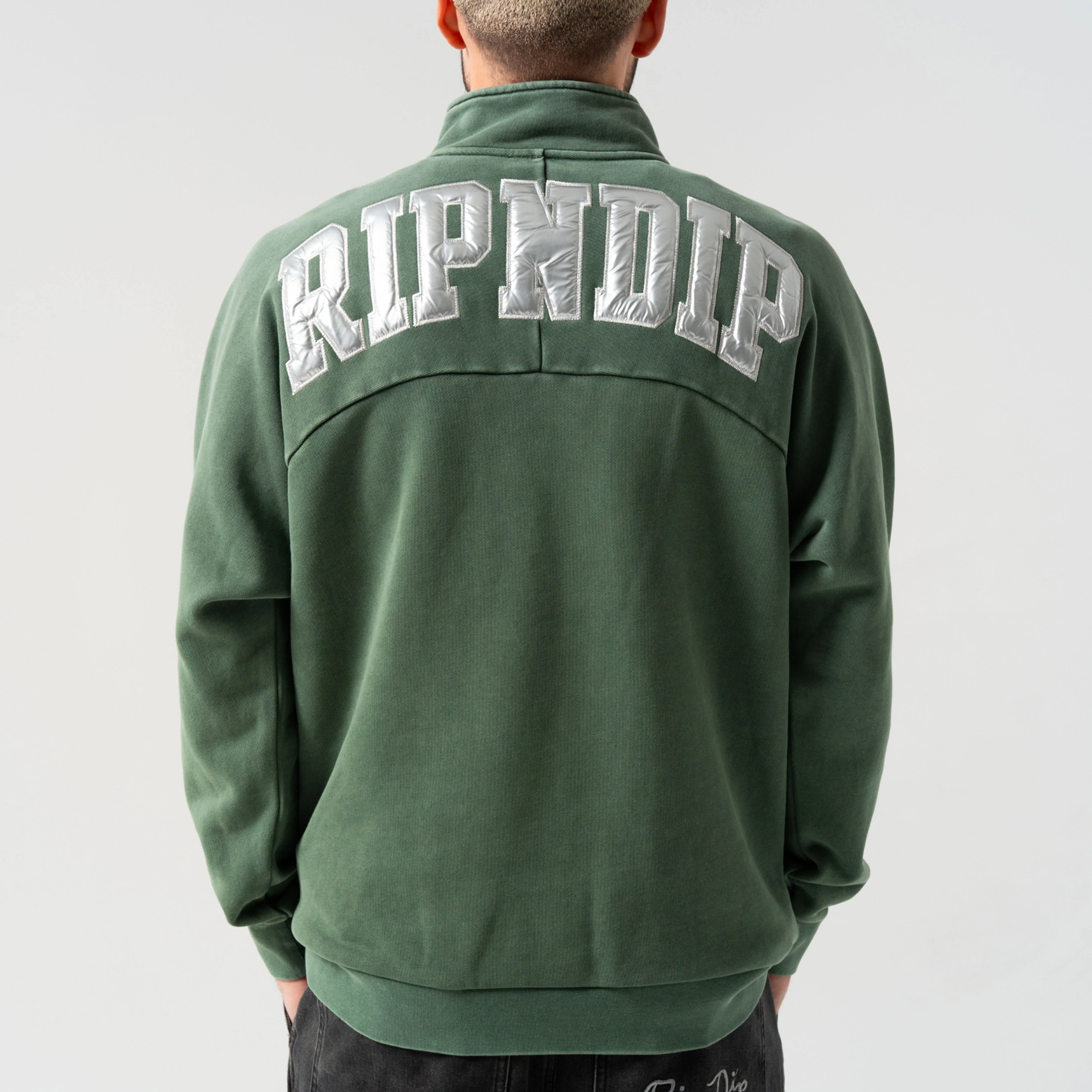 Night Quarter Zip Sweatshirt (Dusty Pine) - Image 3
