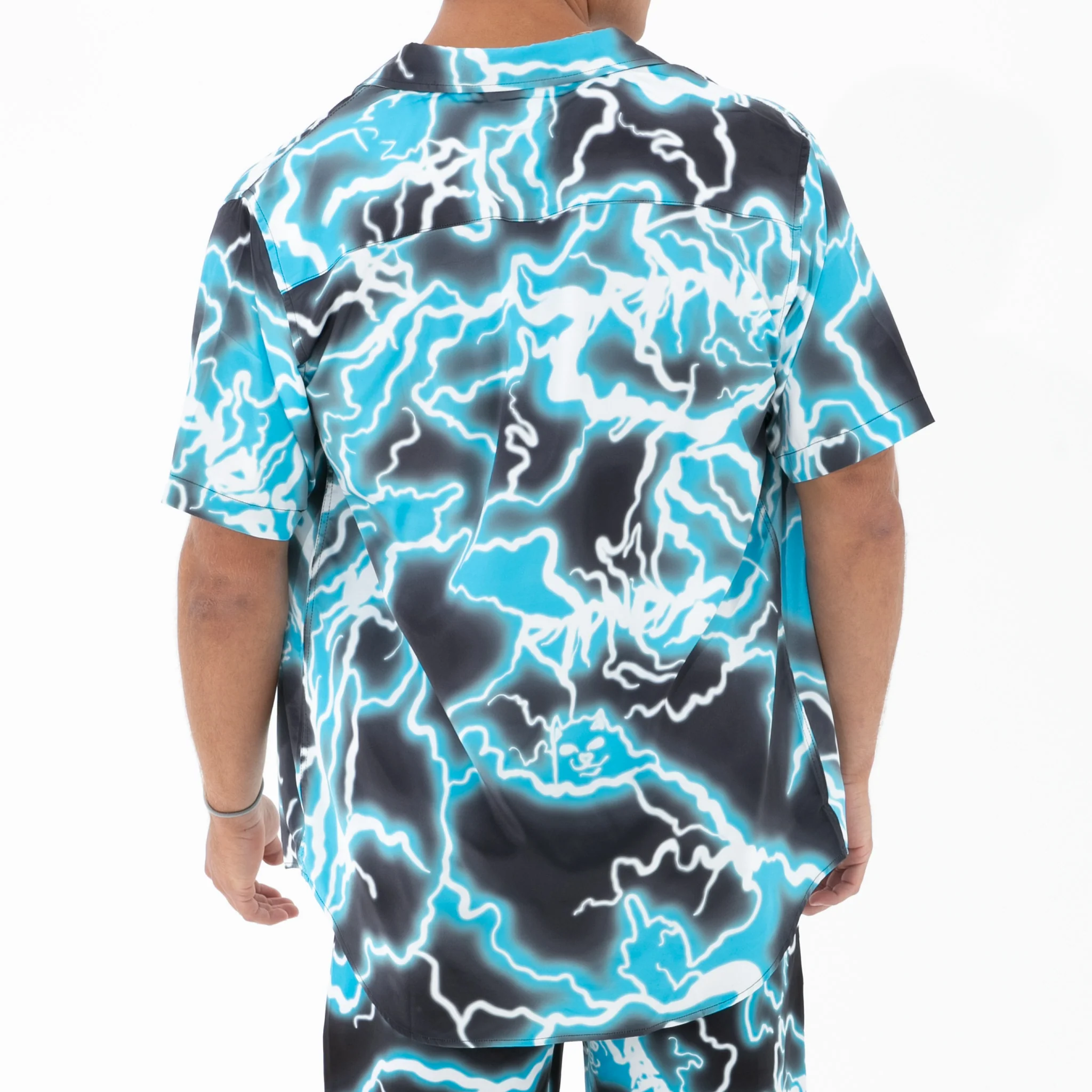 Nikola Short Sleeve Button Up (Black/Blue) - Image 5