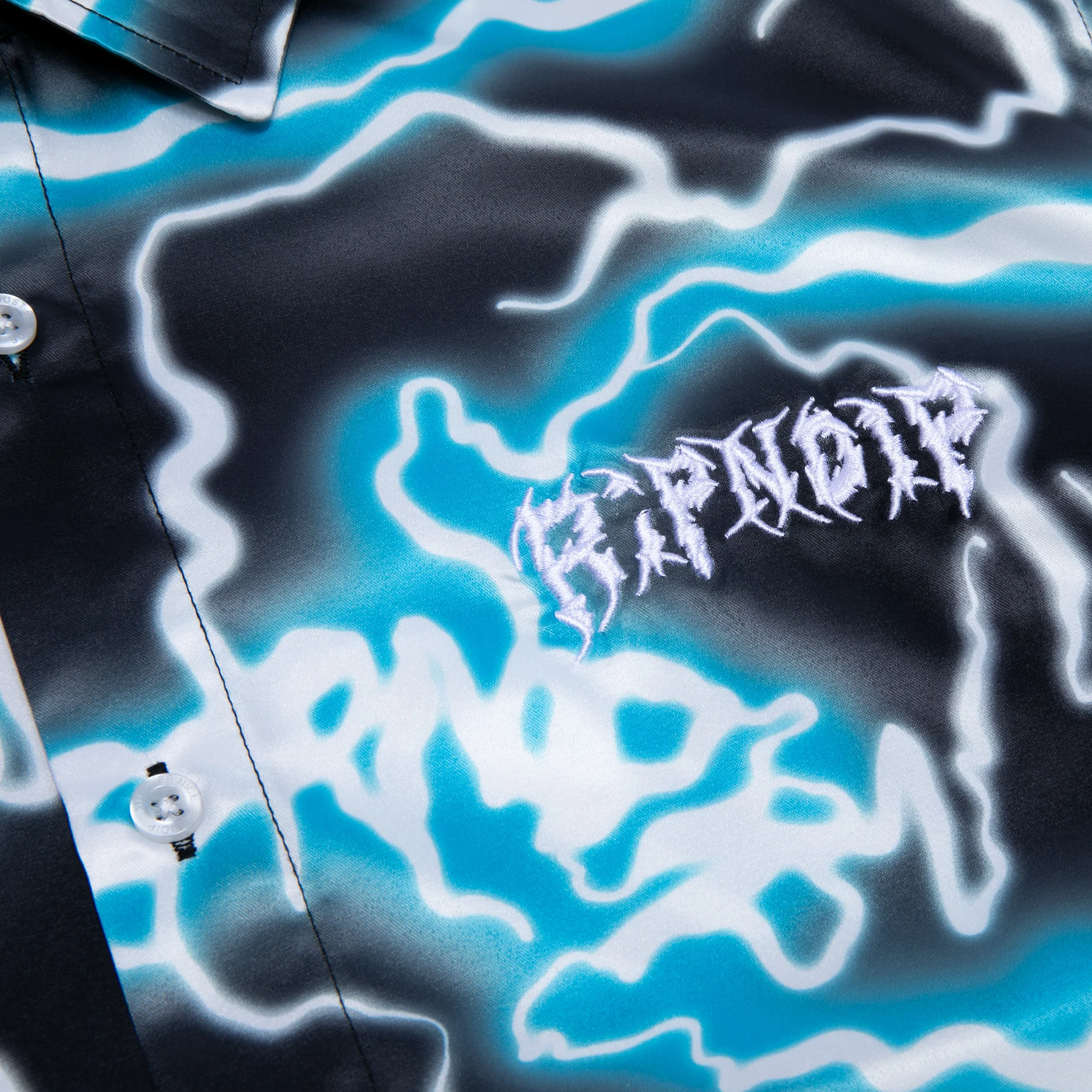 Nikola Short Sleeve Button Up (Black/Blue) - Image 6