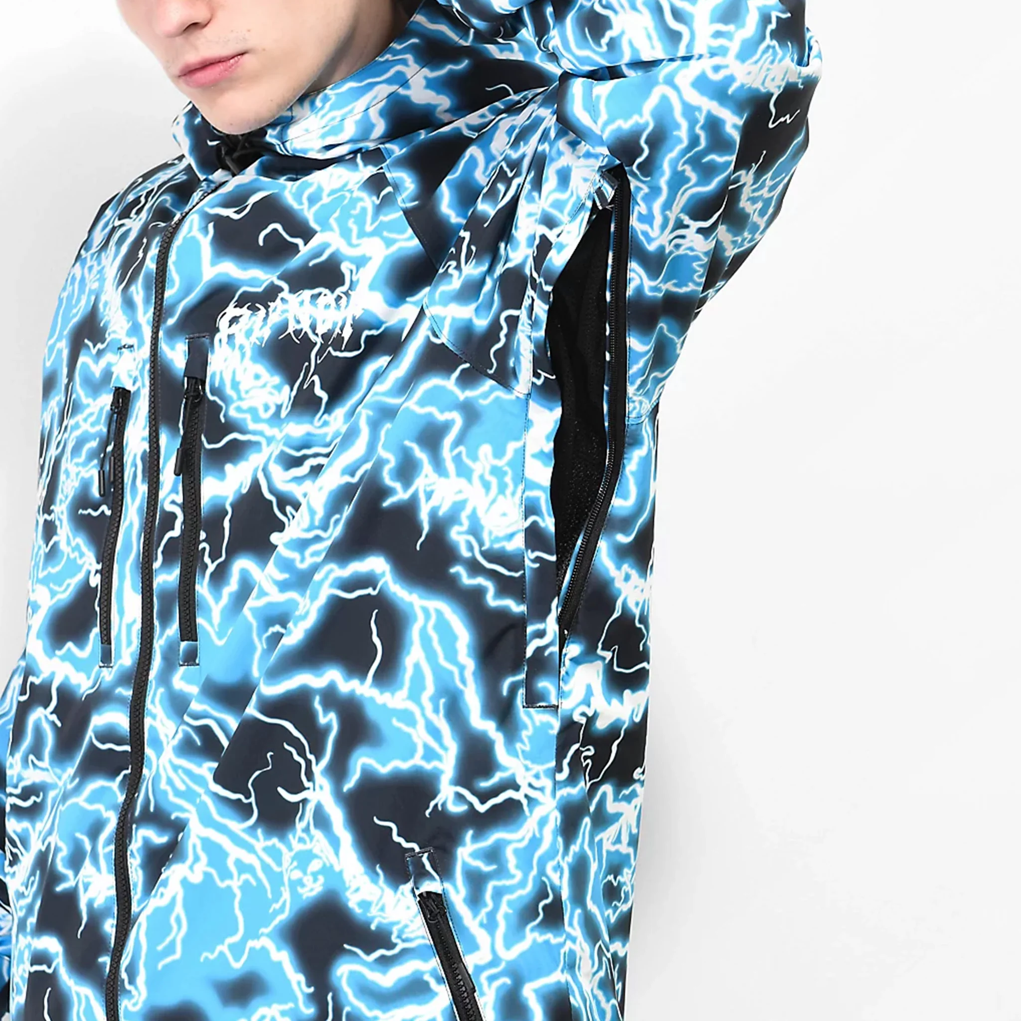 Nikola Snowboard Jacket (Black / Blue) - Image 5