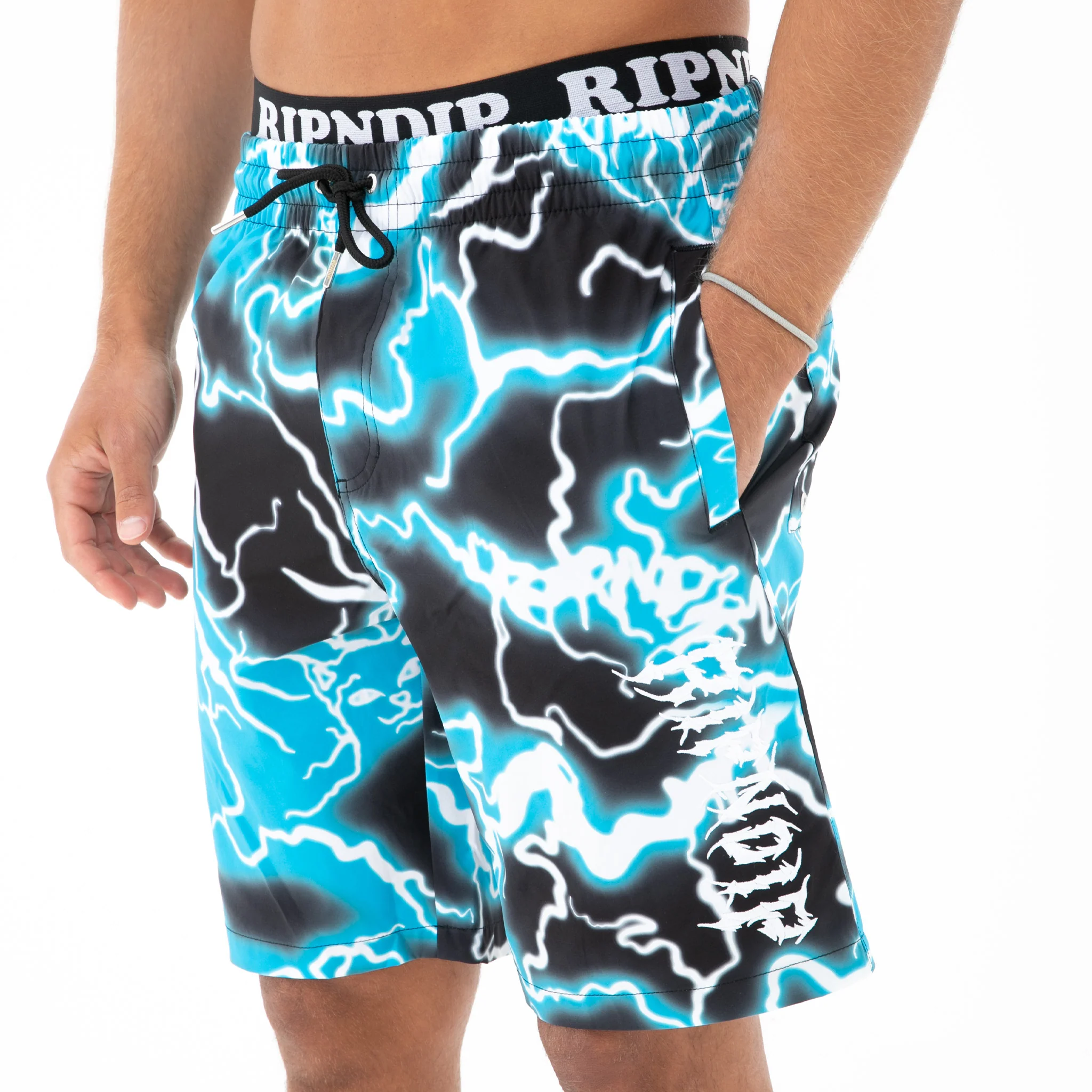 Nikola Swim Shorts (Black/Blue) - Image 2