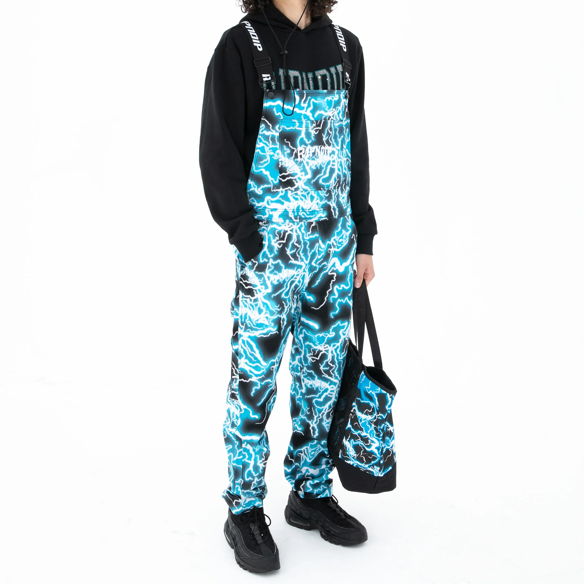 Nikola Twill Overalls (Black/Blue) - Image 2