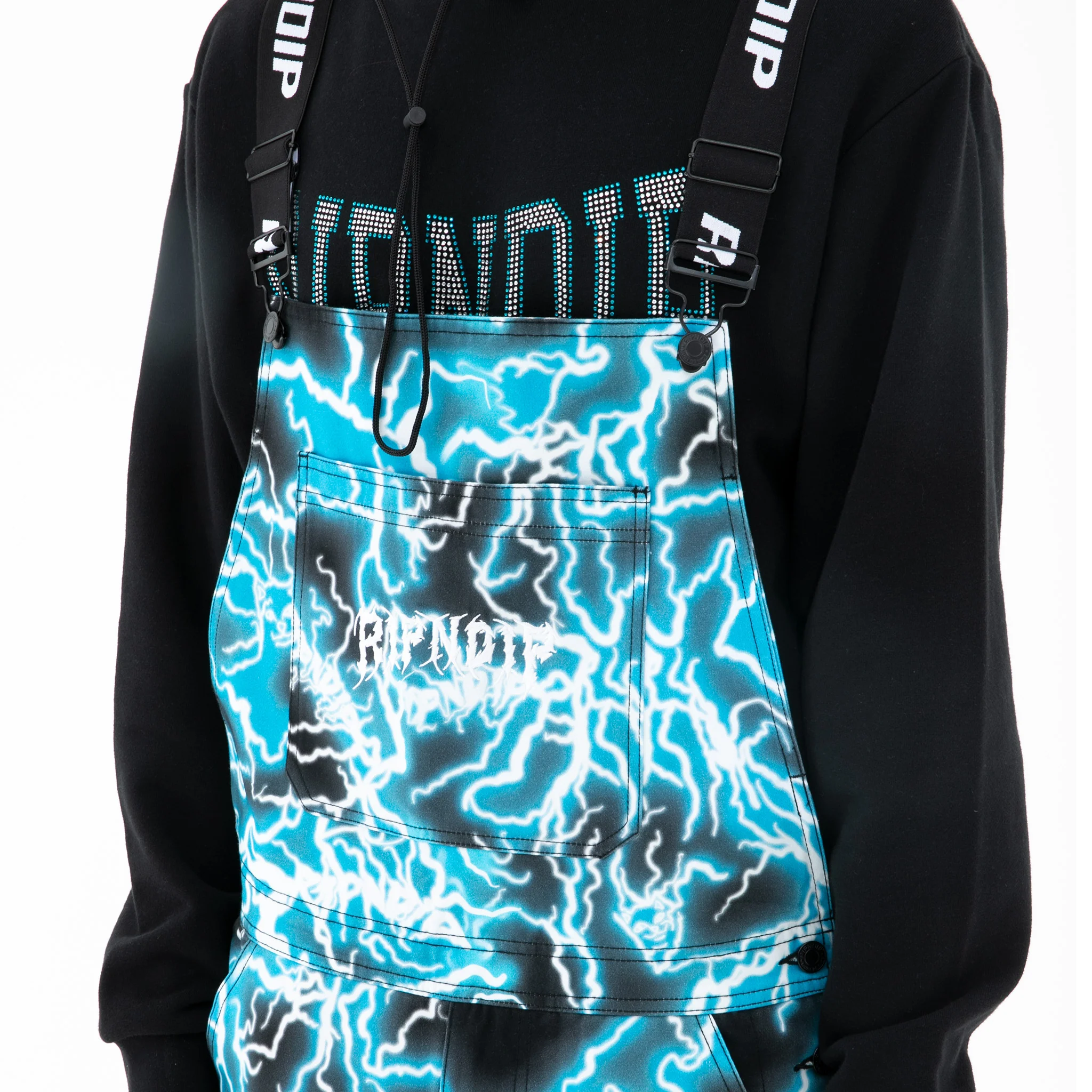 Nikola Twill Overalls (Black/Blue) - Image 3