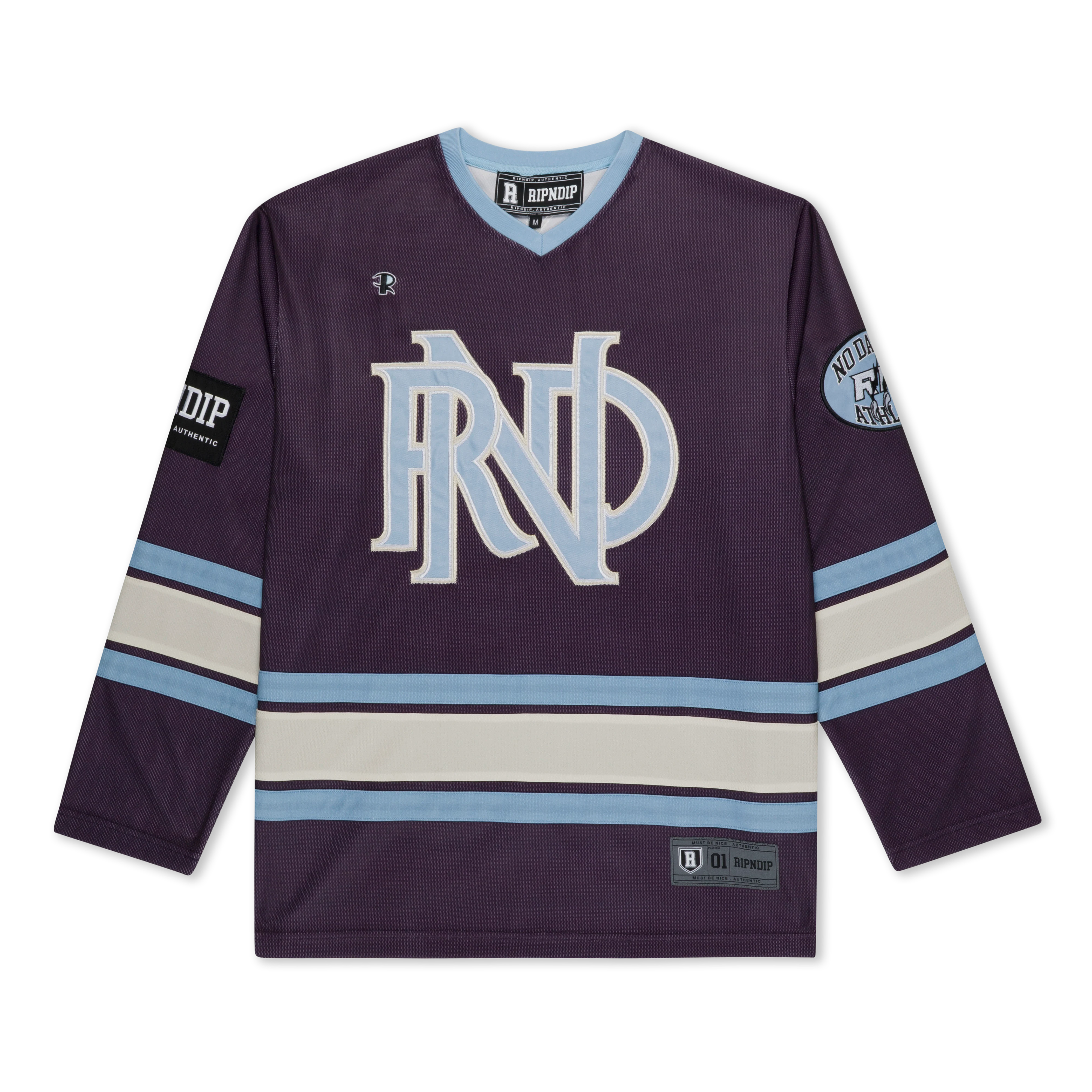 No Days Off Hockey Jersey (Plum)