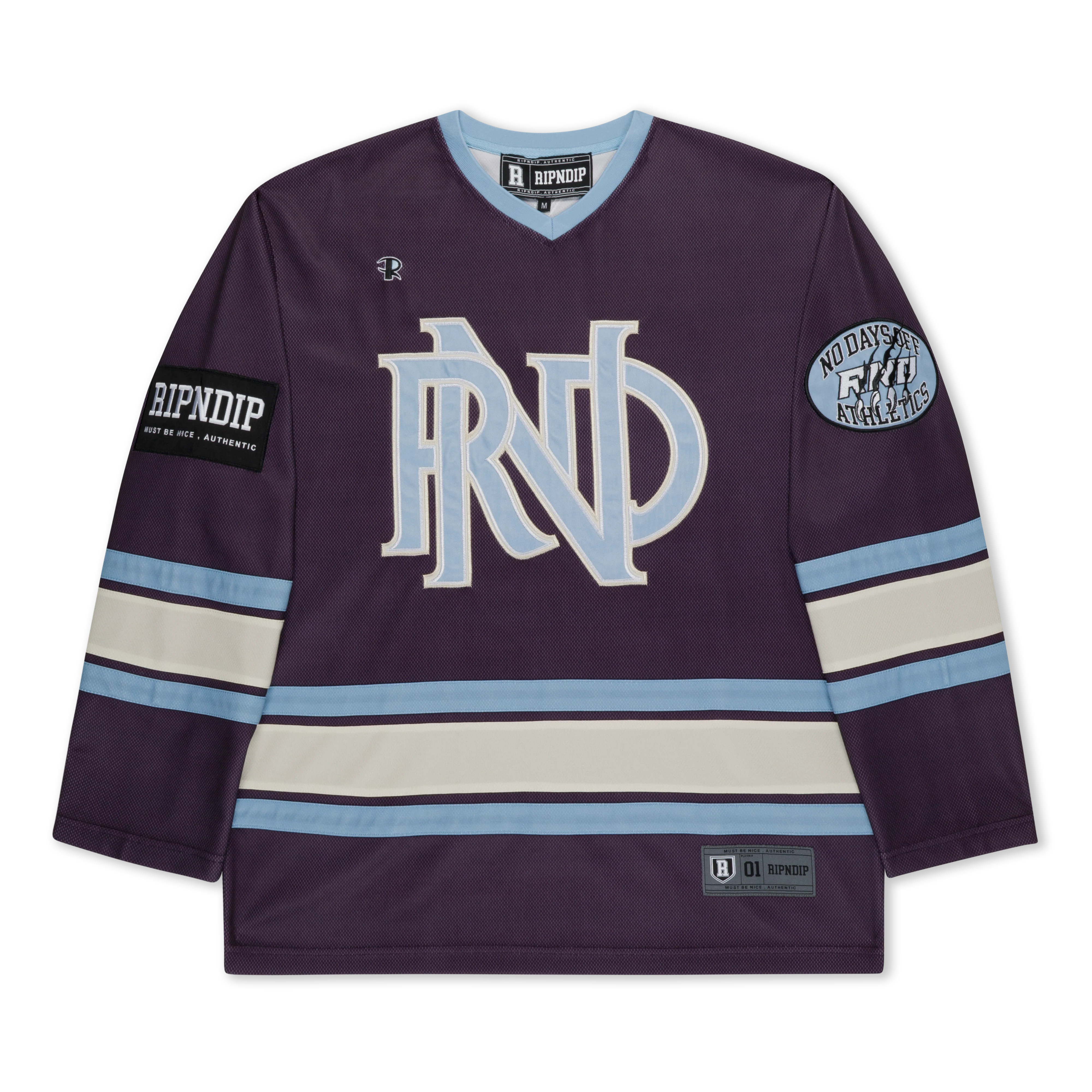 No Days Off Hockey Jersey (Plum) - Image 6