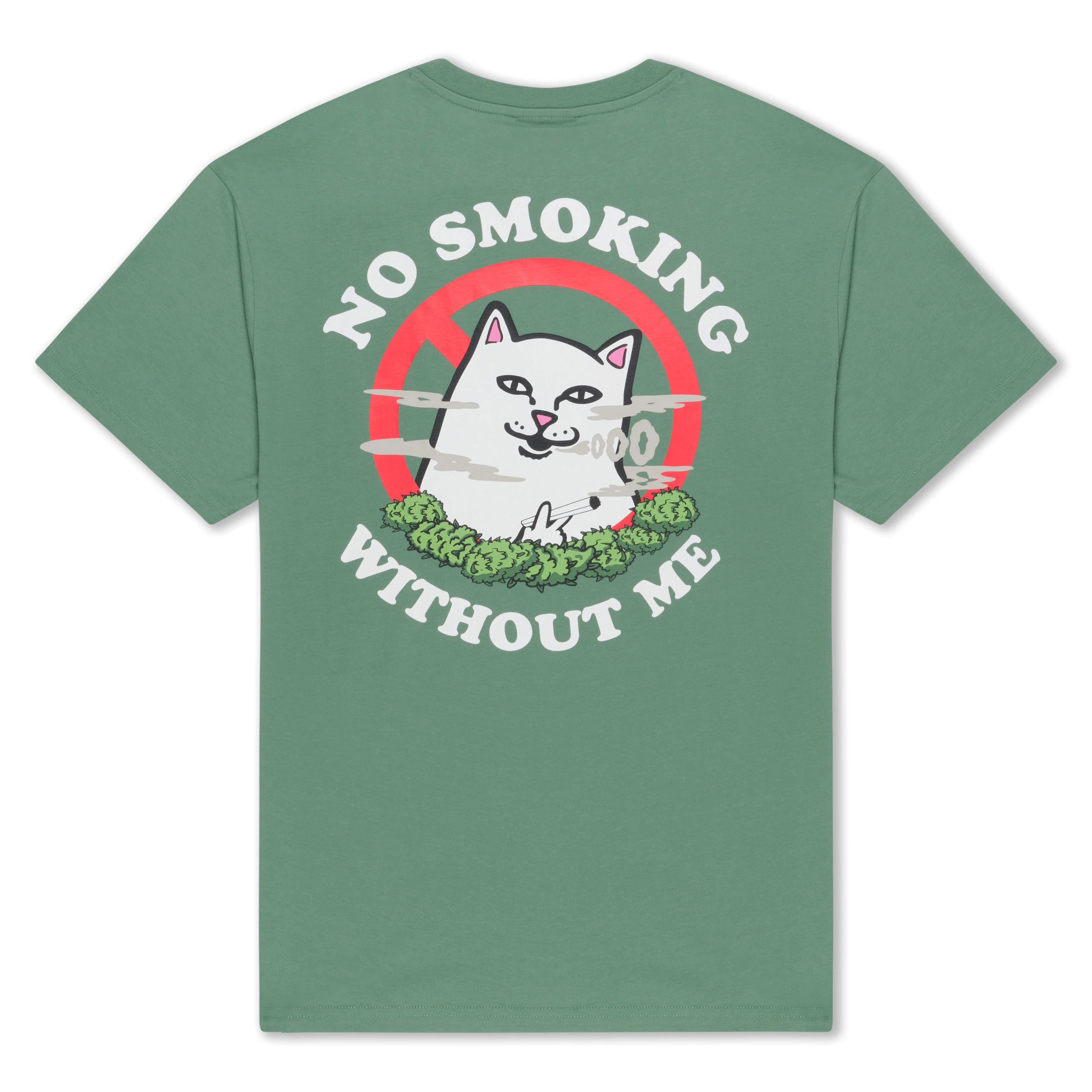 No Smoking Tee (Light Olive) - Image 3