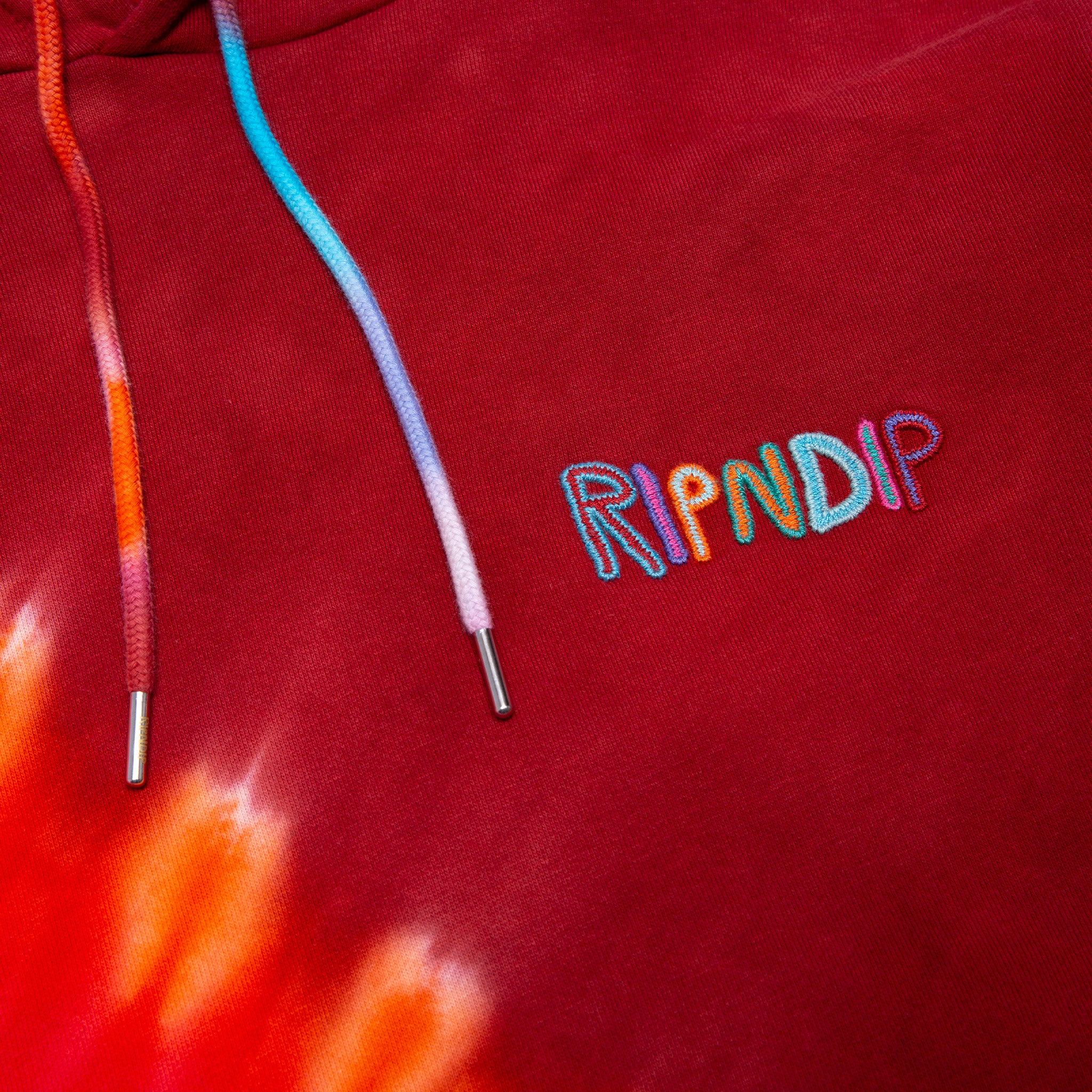 OG Prisma Embroidered Hoodie (Red Tie Dye) - Image 4