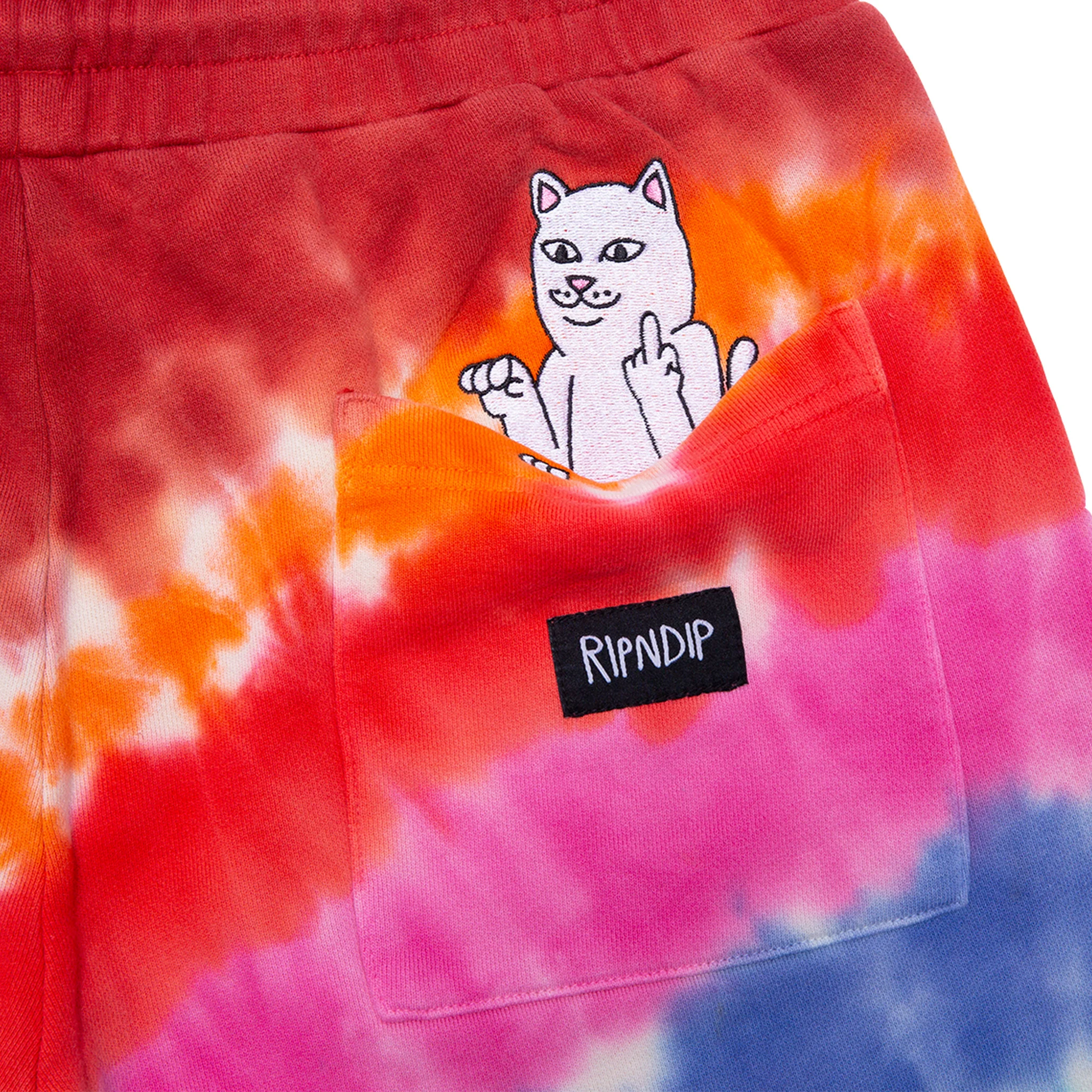 OG Prisma Embroidered Sweatshorts (Red Tie Dye) - Image 5