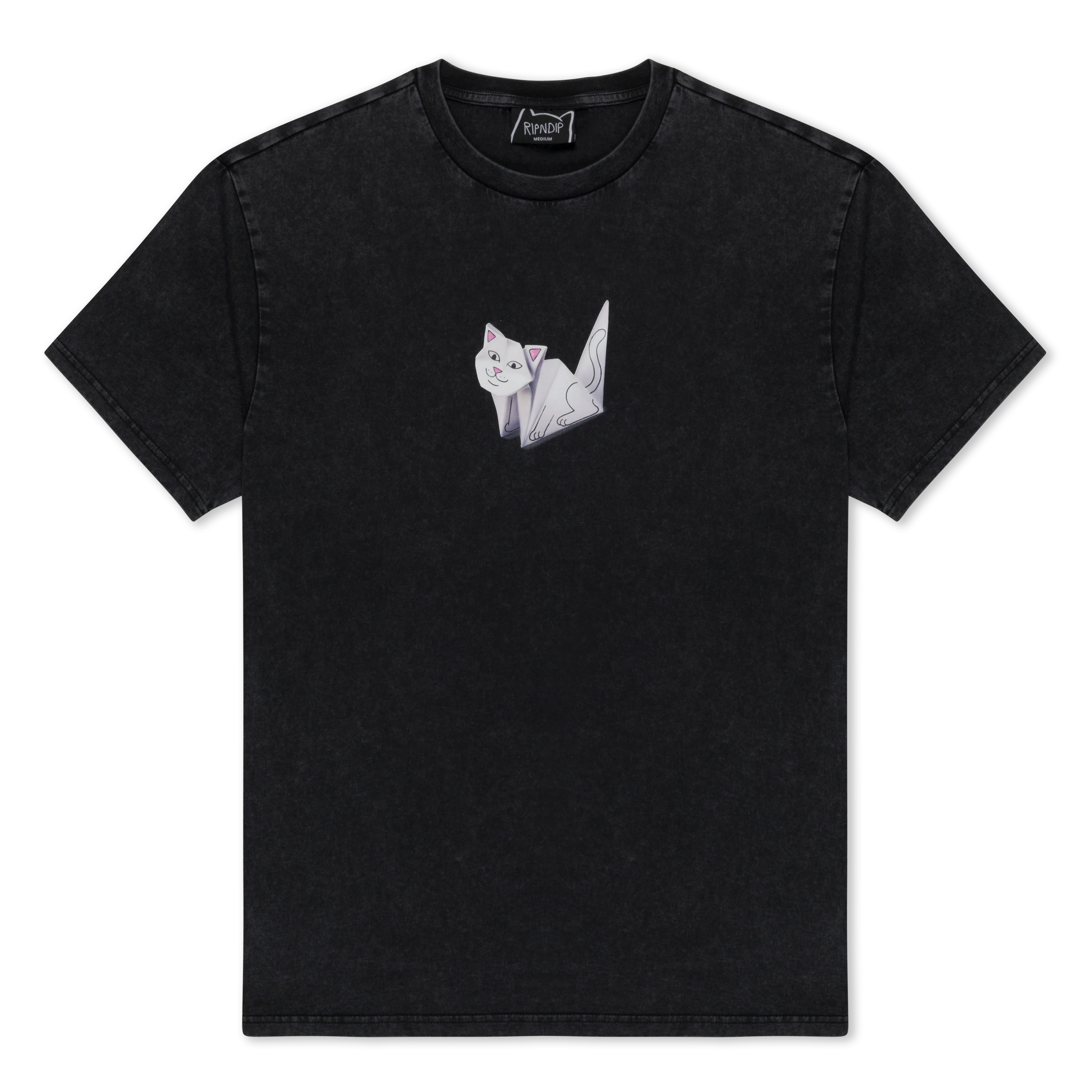Origami Tee (Black Vintage Wash) - Image 4