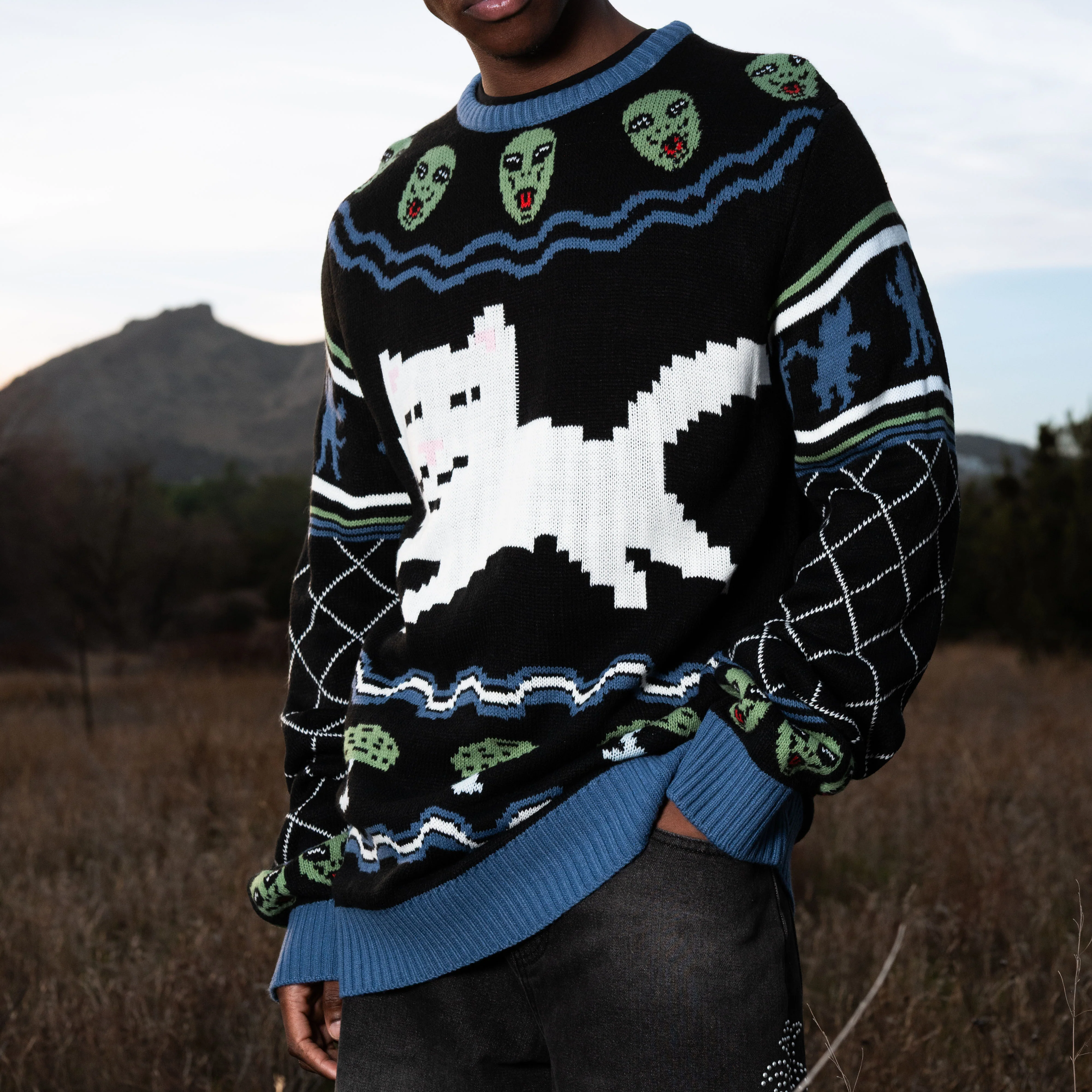 Out Of This World Knit Sweater (Black) - Image 2
