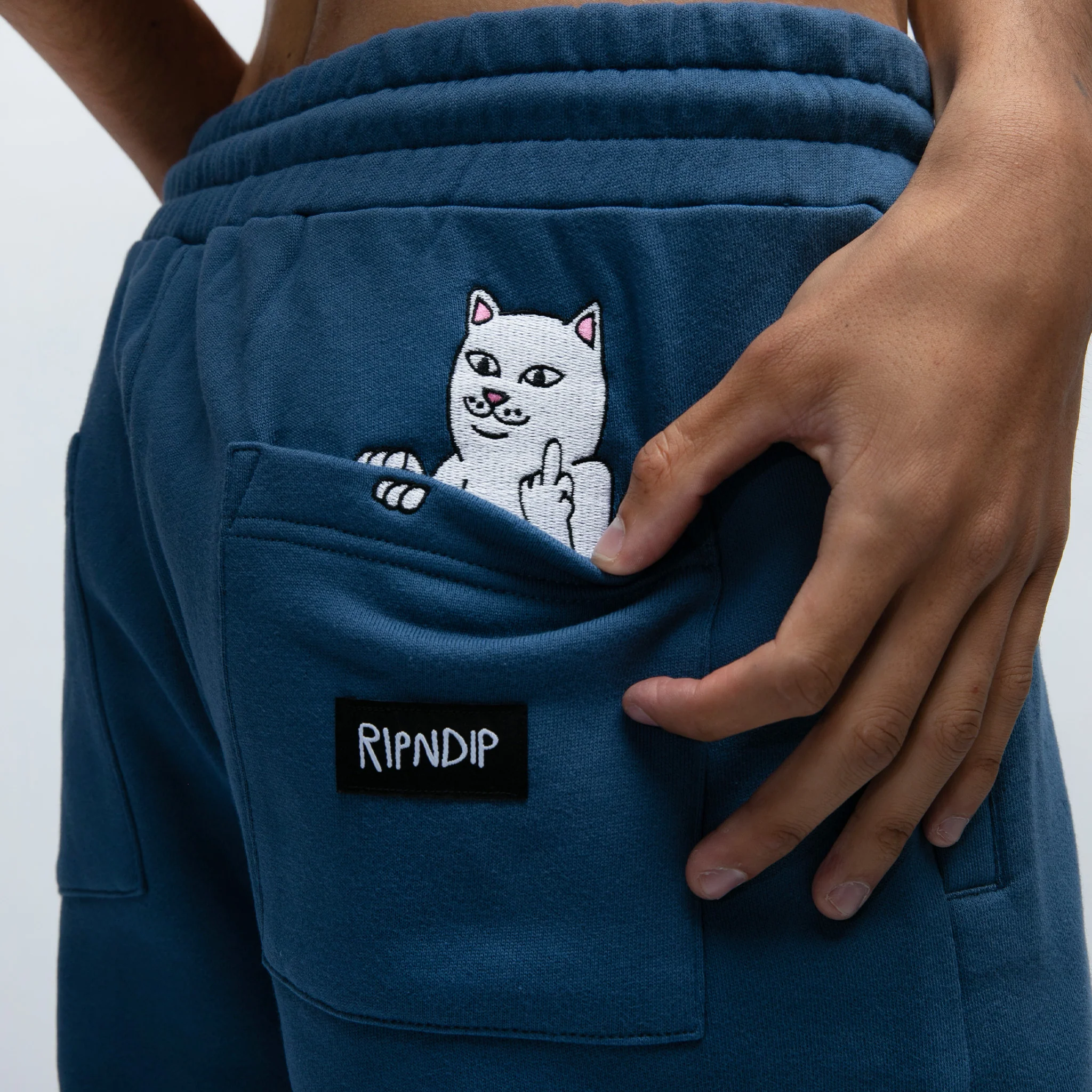 Peek A Nerm Sweatshorts (Pacific Blue) - Image 2
