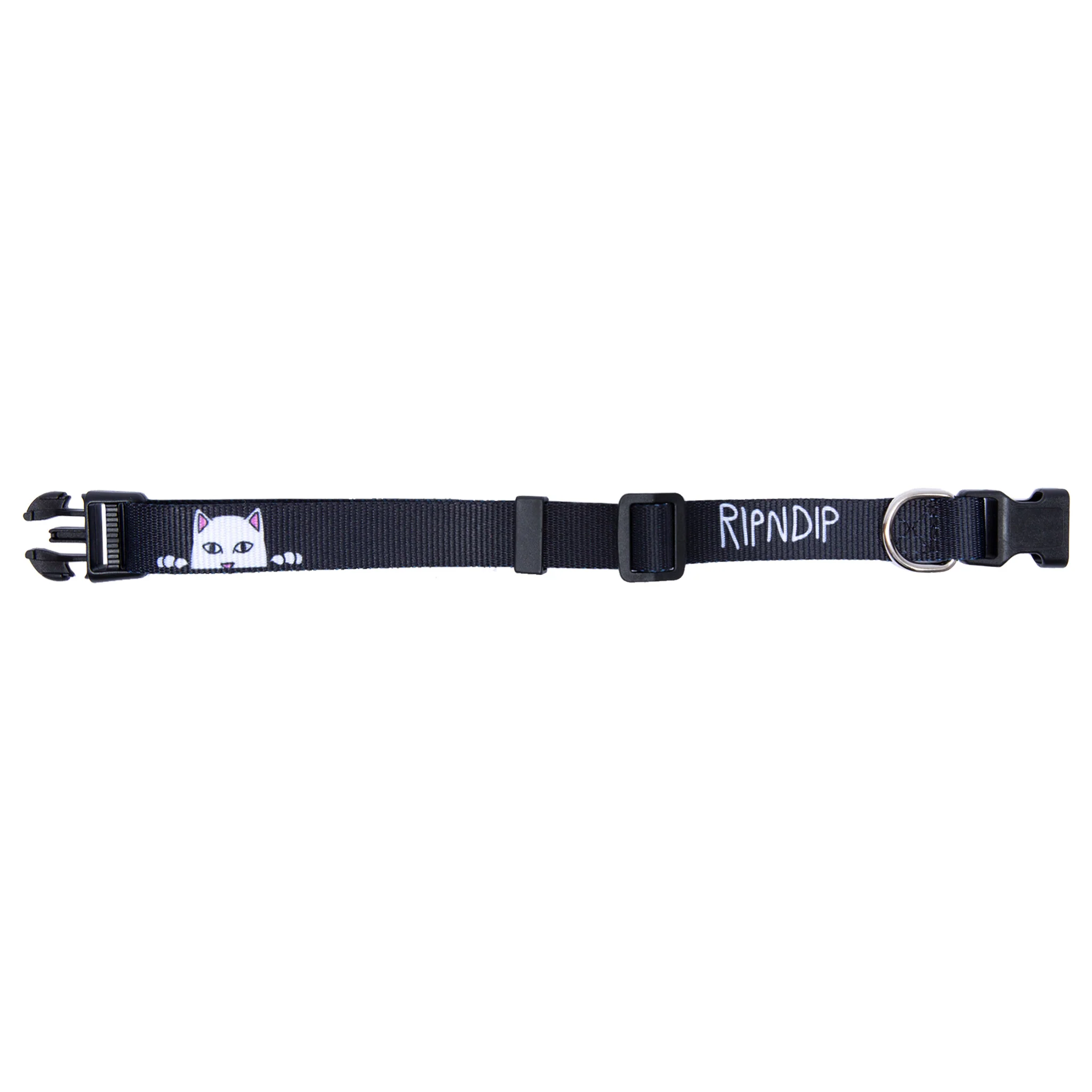 Peek A Nerm Web Belt Pet Collar (Black) - Image 3