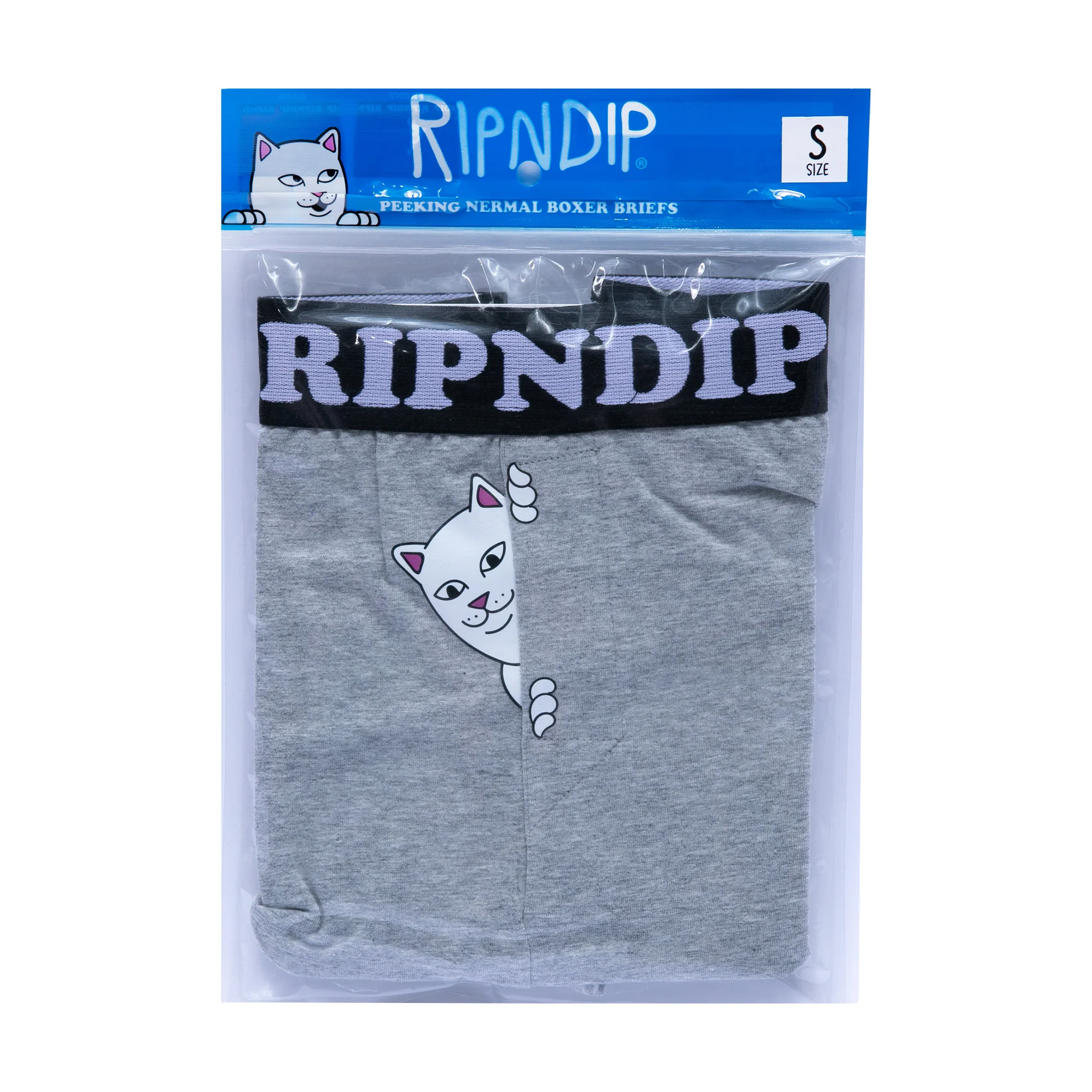 Peek A Nermal Boxers (Heather Grey) - Image 3