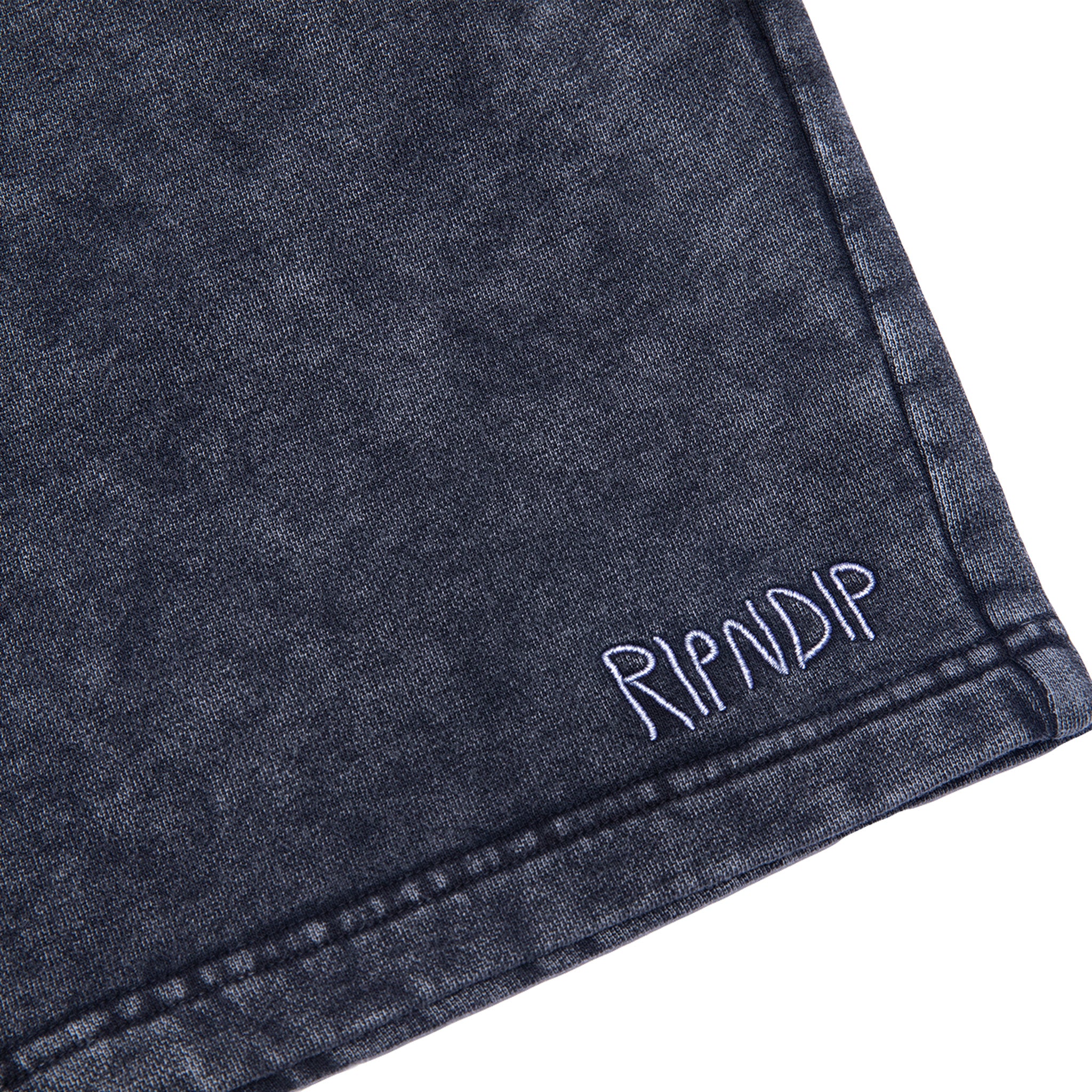 Peek A Nermal Sweatshorts (Black Acid Wash) - Image 5
