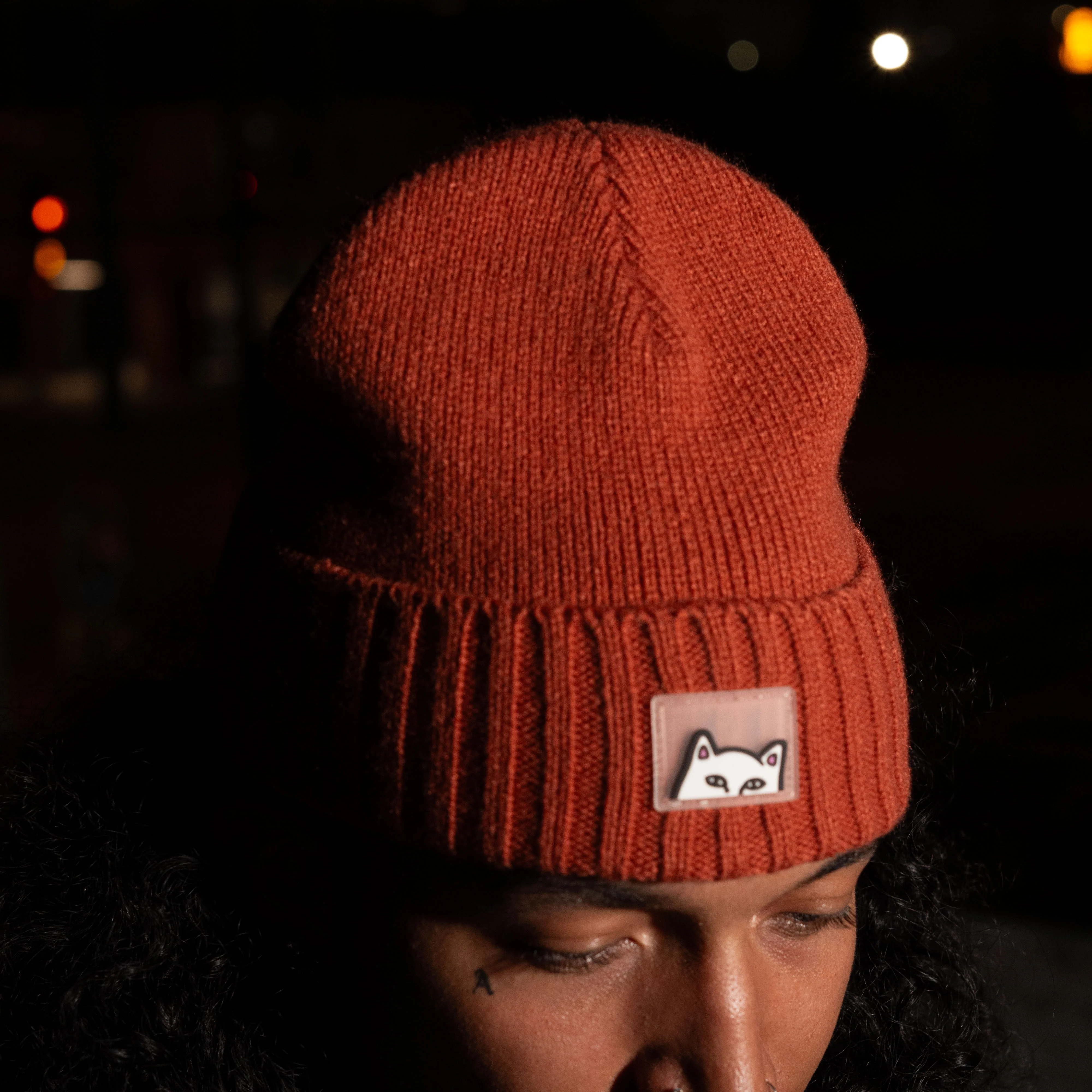 Peeking Beanie (Burnt Orange) - Image 2