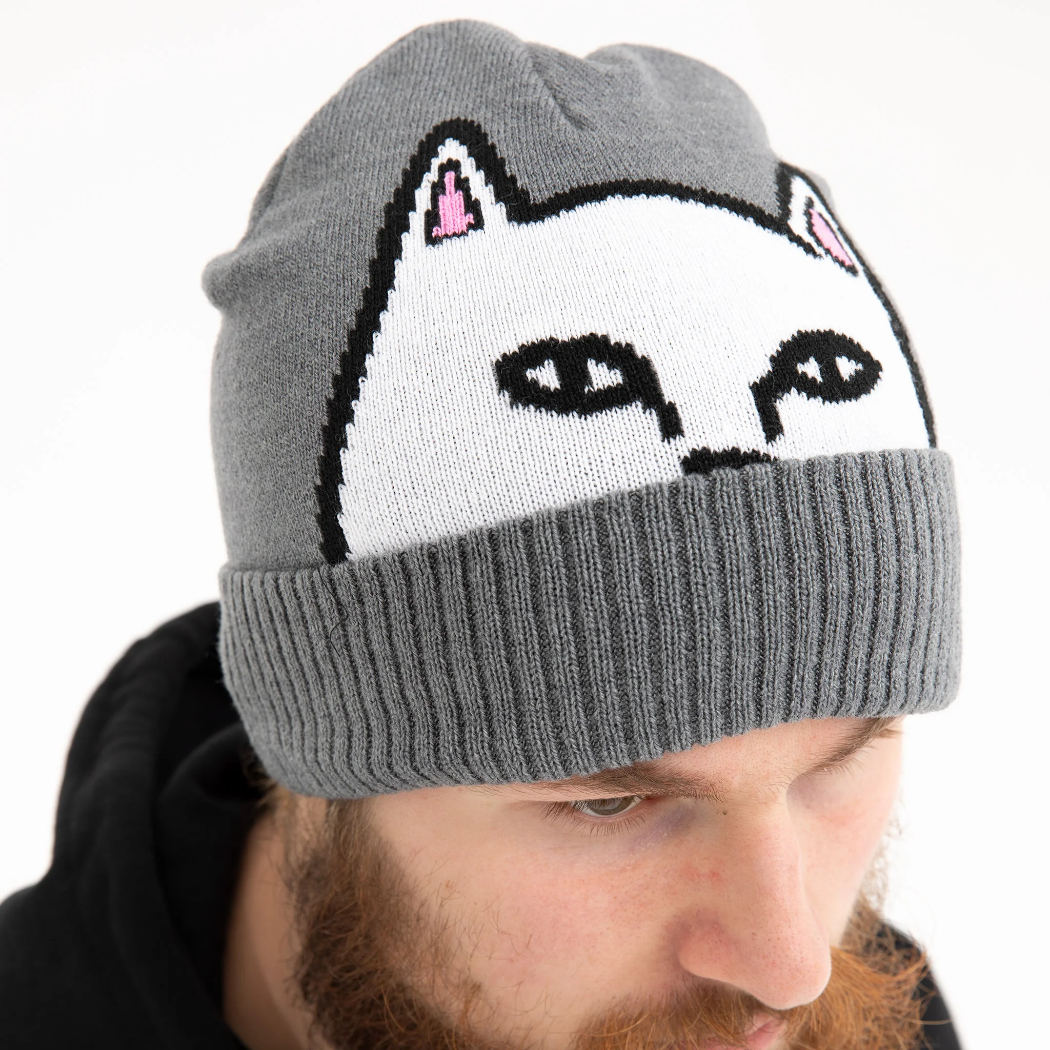 Peeking Nermal Beanie (Grey) - Image 2
