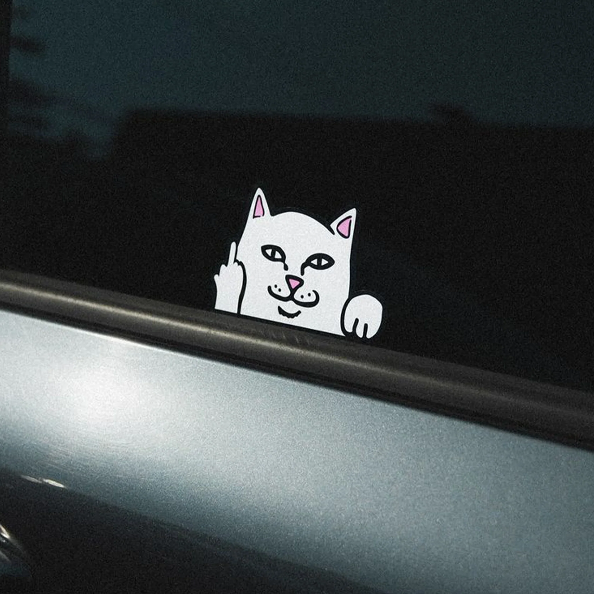 Peeking Nermal Car Sticker Pack (White) - Image 2