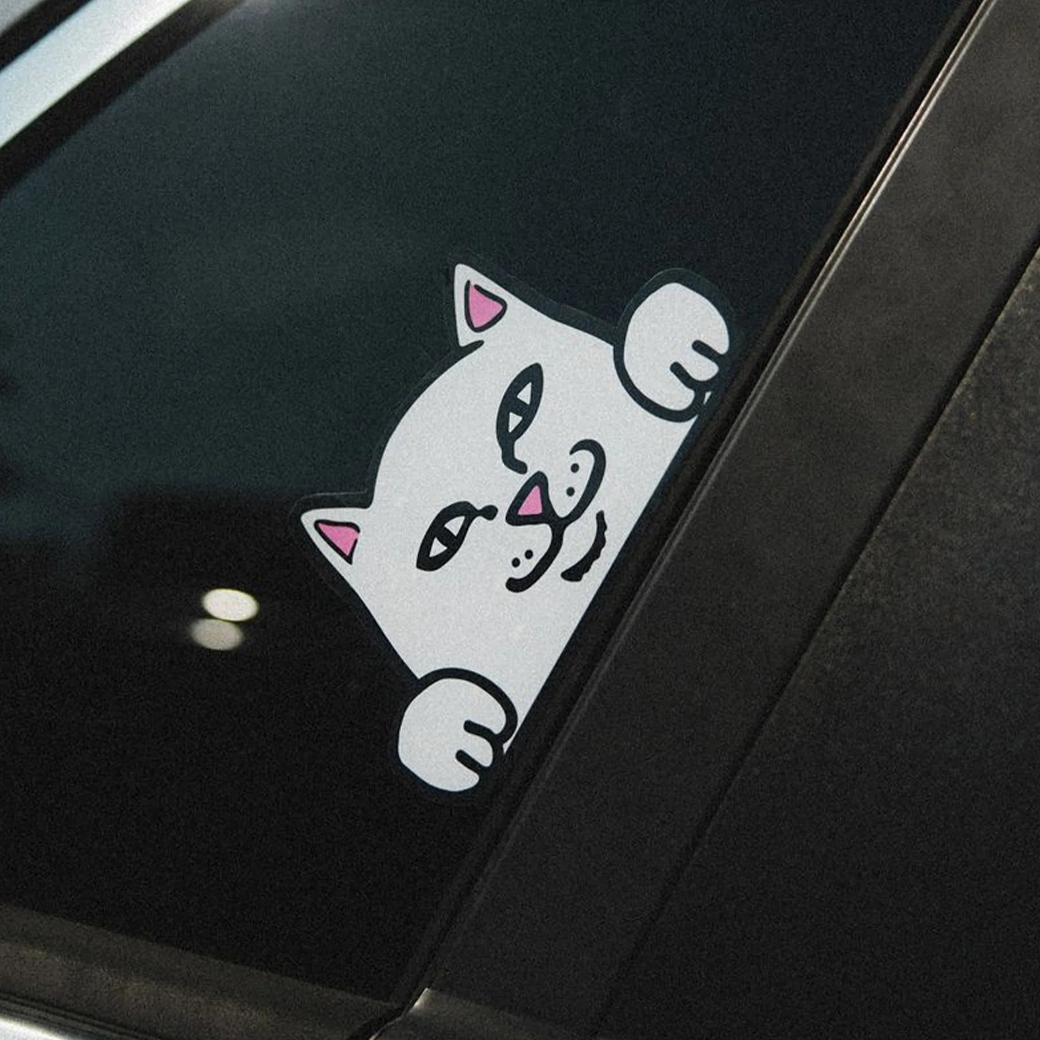 Peeking Nermal Car Sticker Pack (White) - Image 3