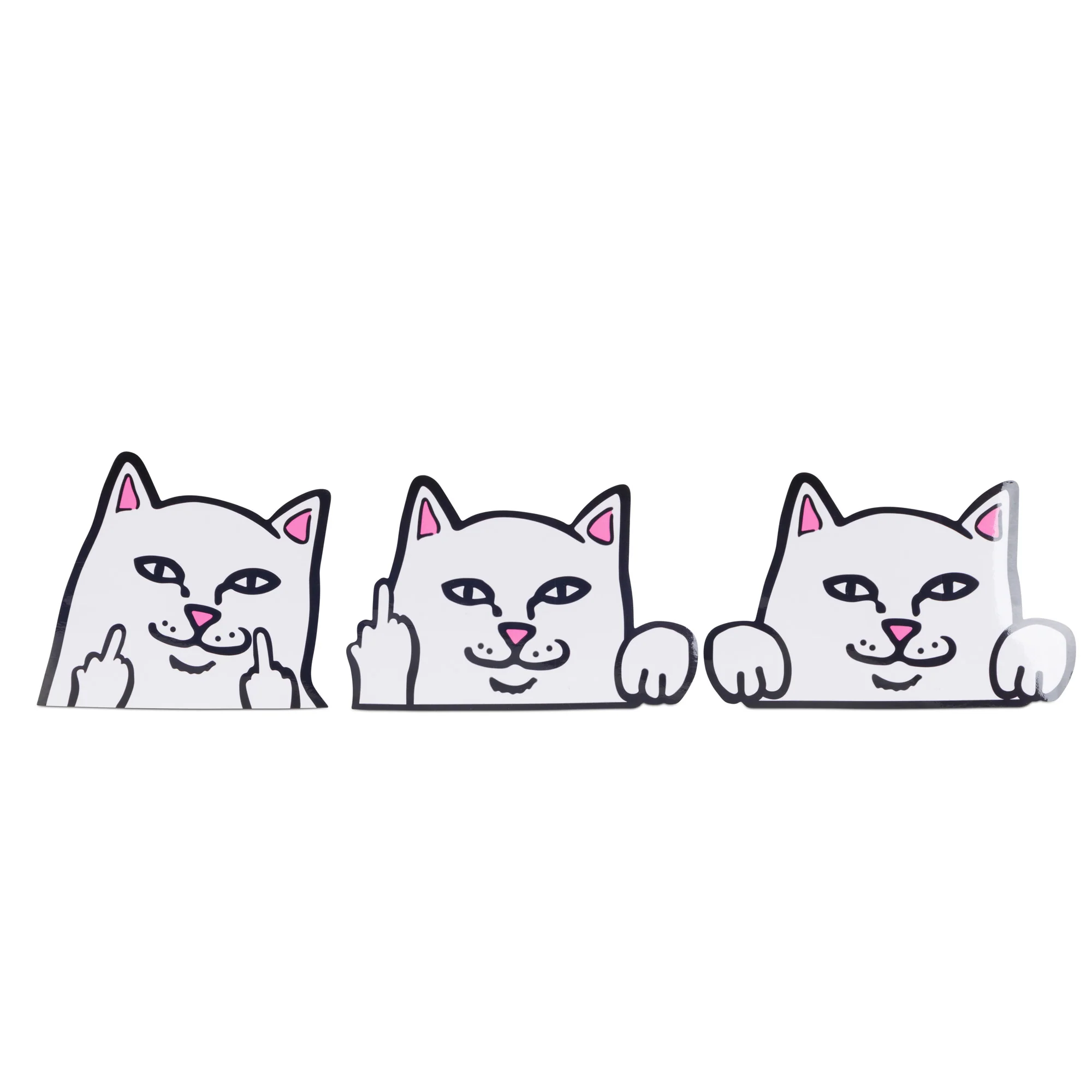 Peeking Nermal Car Sticker Pack (White) - Image 5