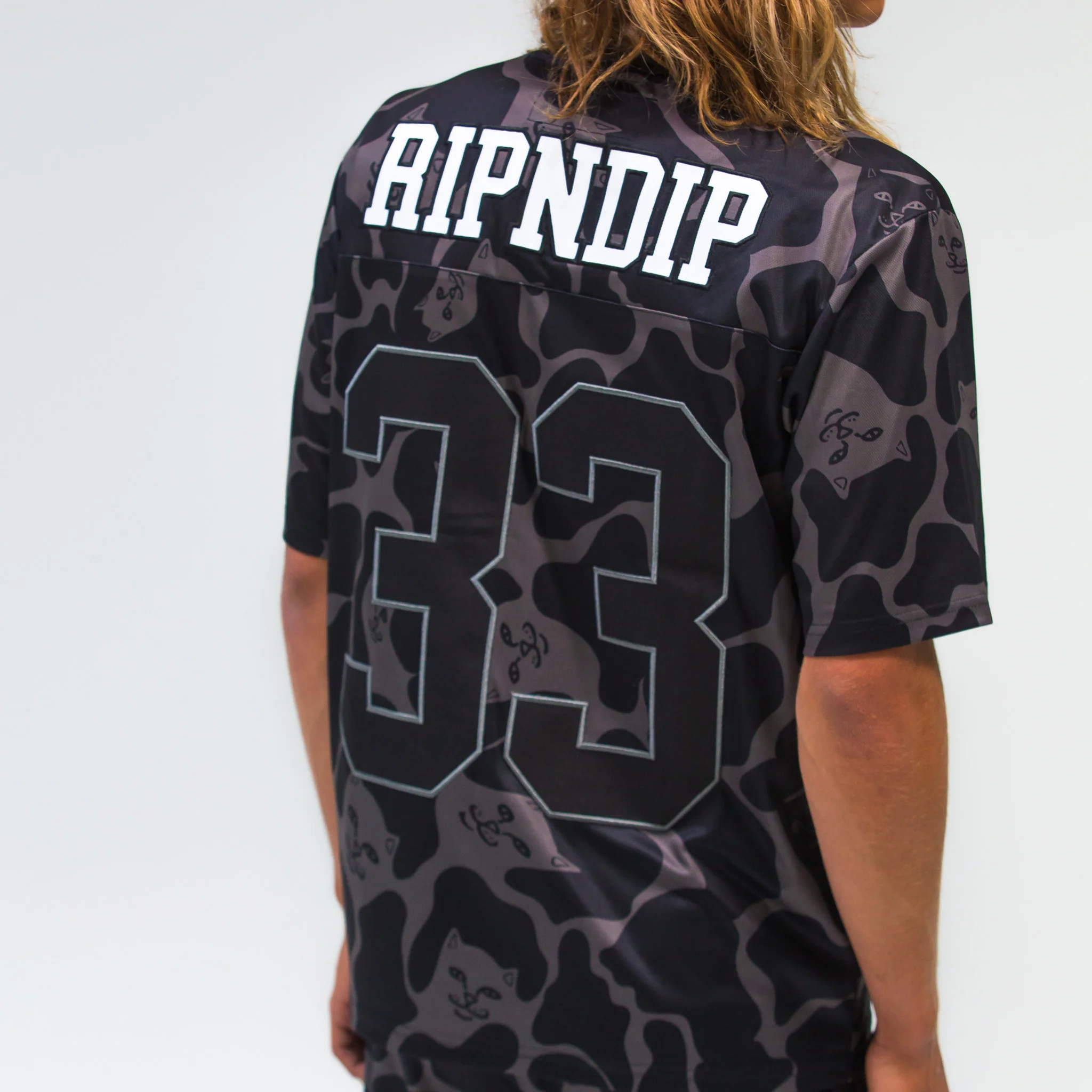 Peeking Nermal Football Jersey (Black Camo) - Image 3