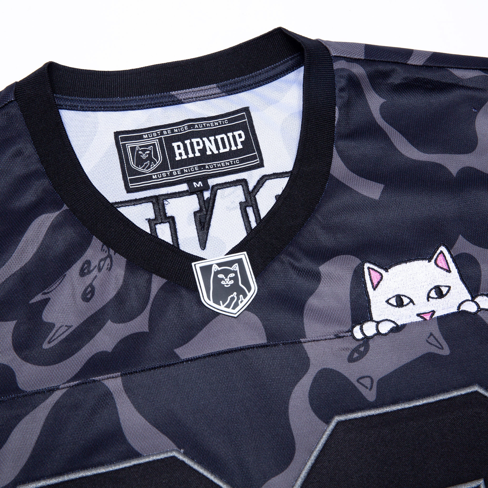 Peeking Nermal Football Jersey (Black Camo) - Image 8