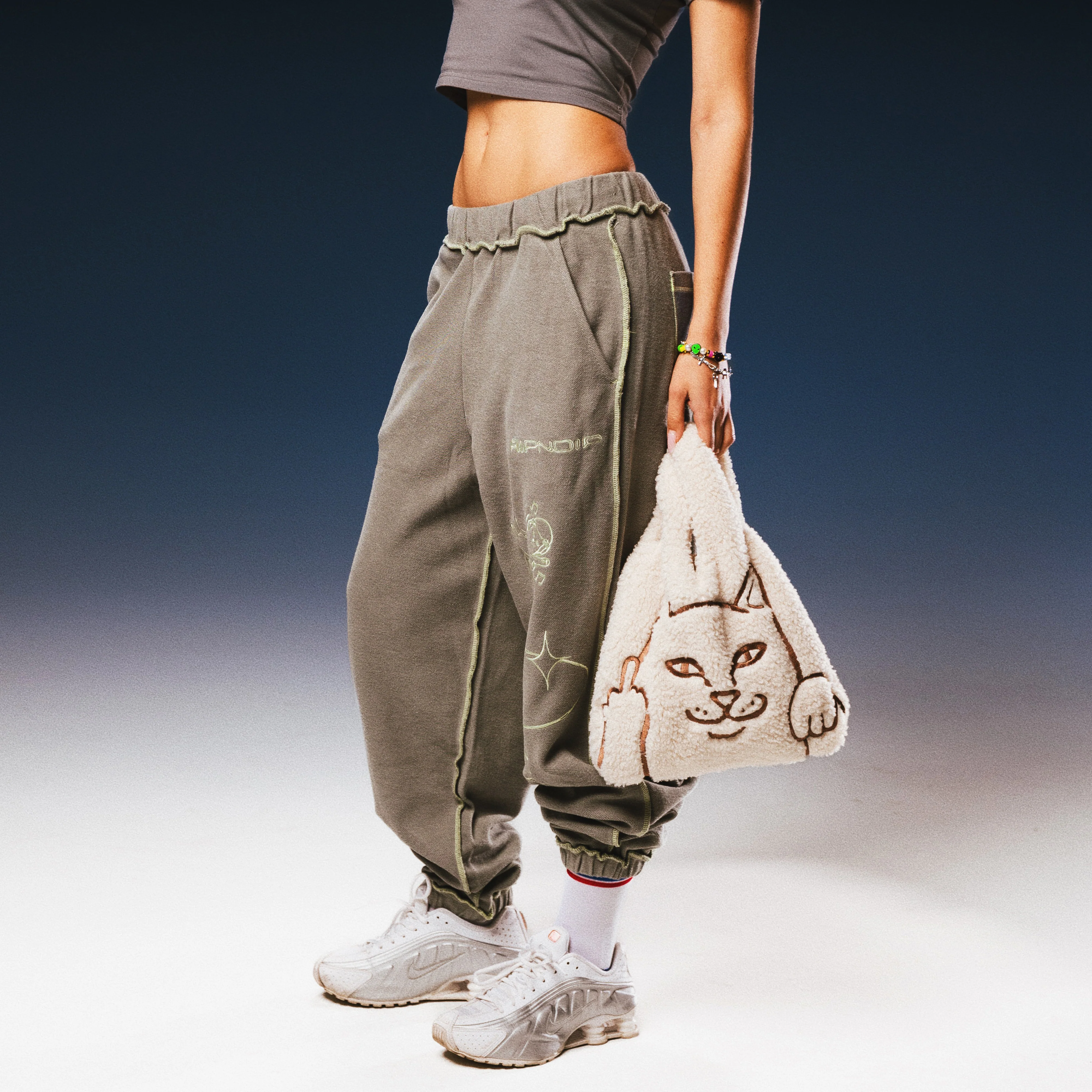 Peeking Nermal Sherpa Tote Bag (Natural) - Image 2
