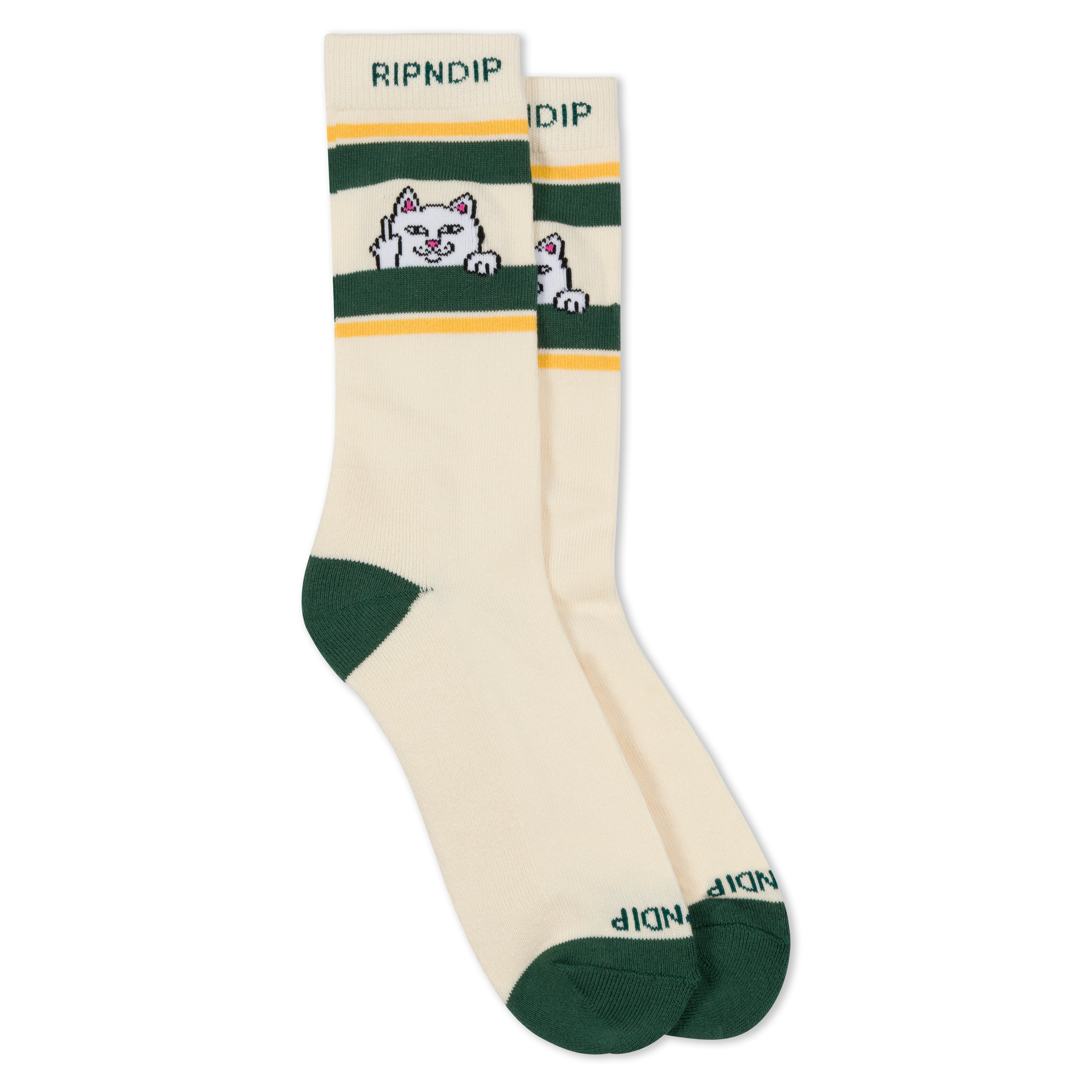Peeking Nermal Socks (Bone / Forest)