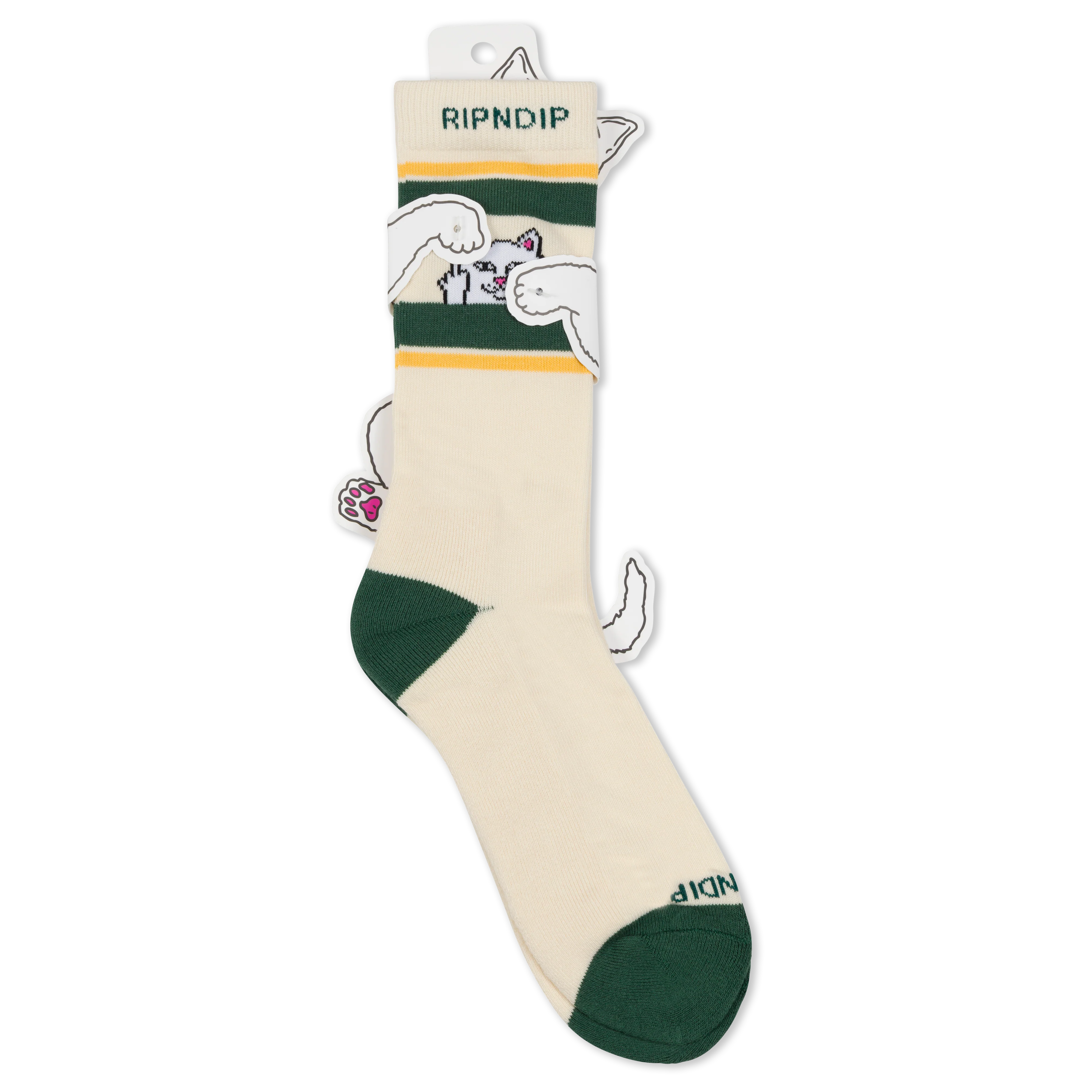 Peeking Nermal Socks (Bone / Forest) - Image 3