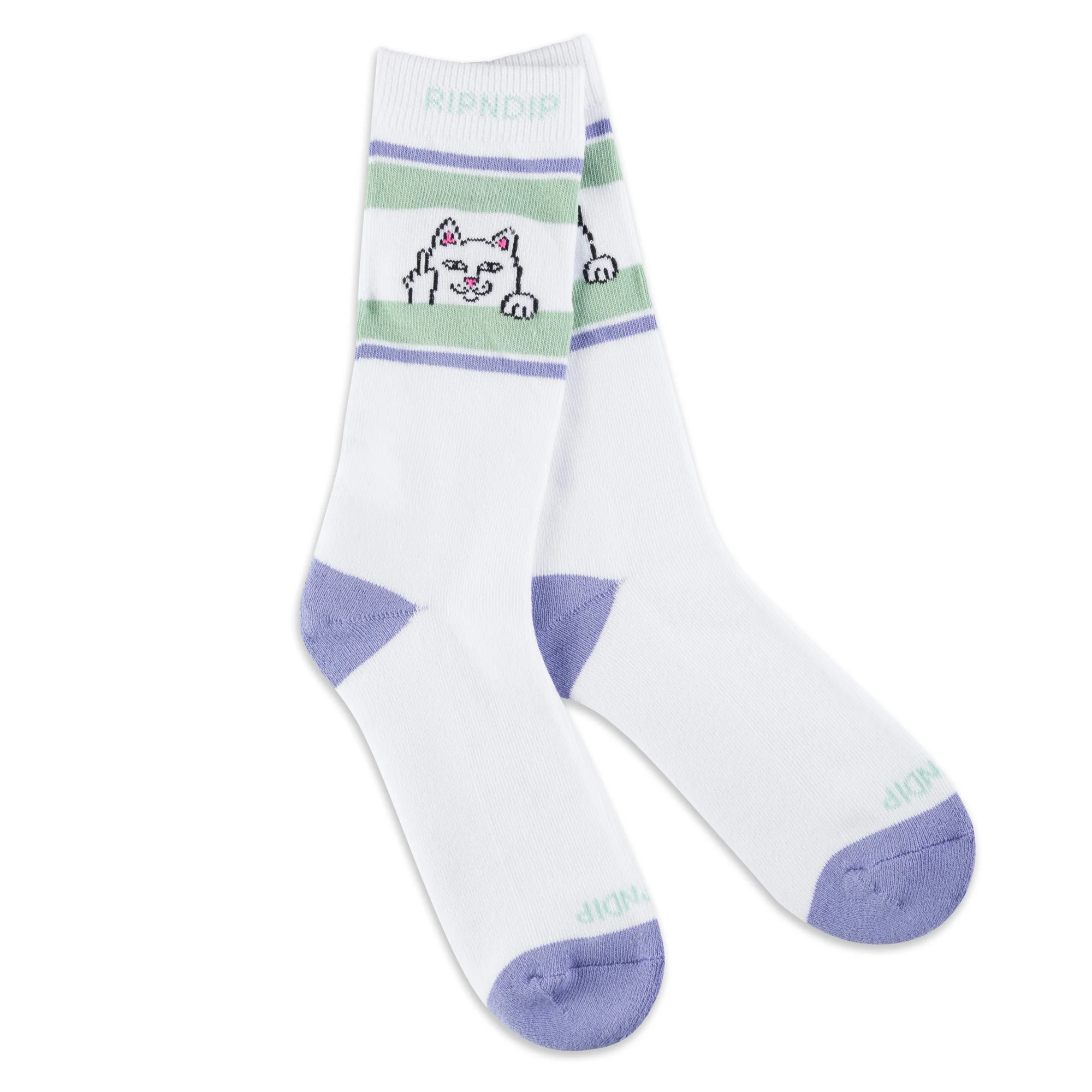 Peeking Nermal Socks (Lilac/Sage) - Image 2