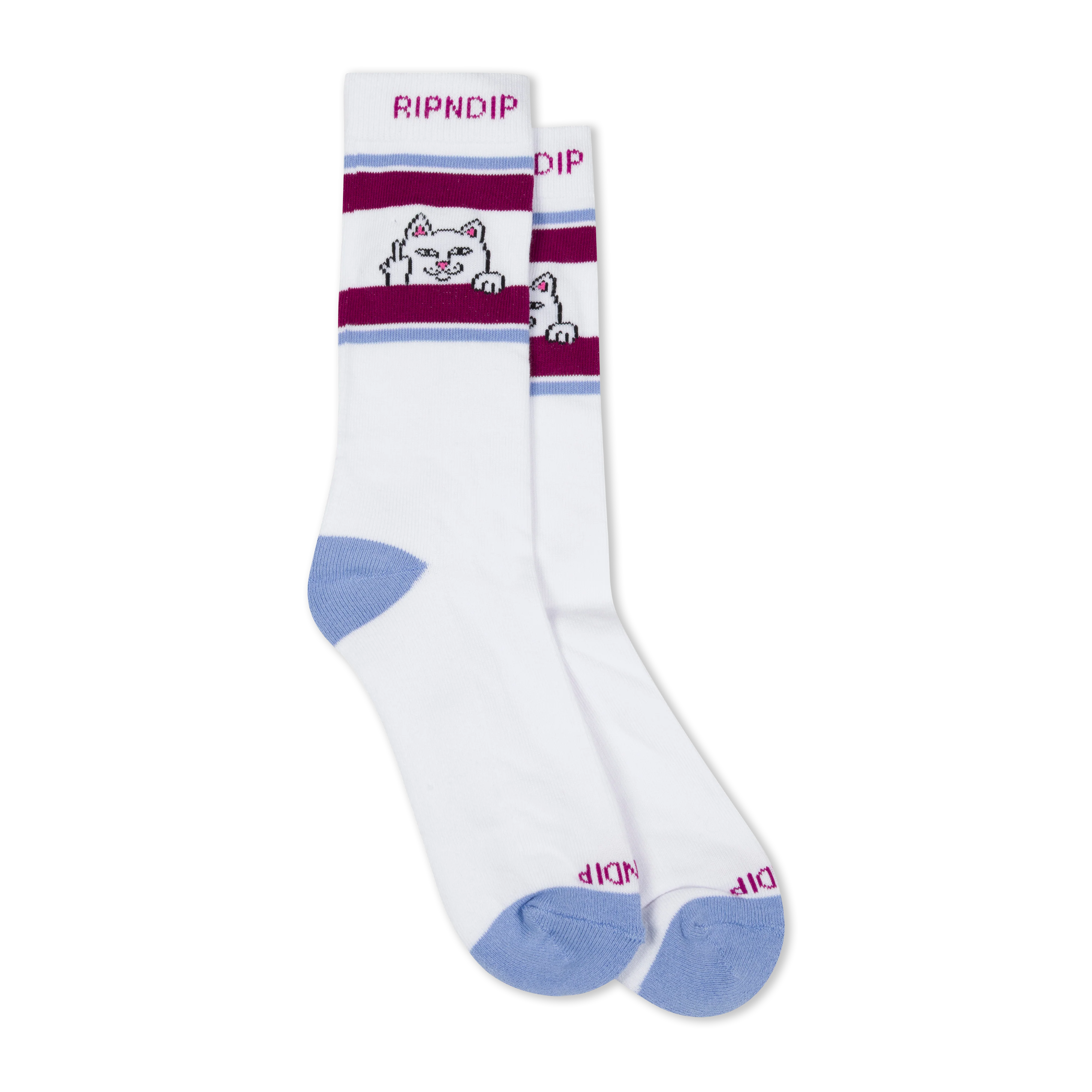 Peeking Nermal Socks (Plum / Blue)